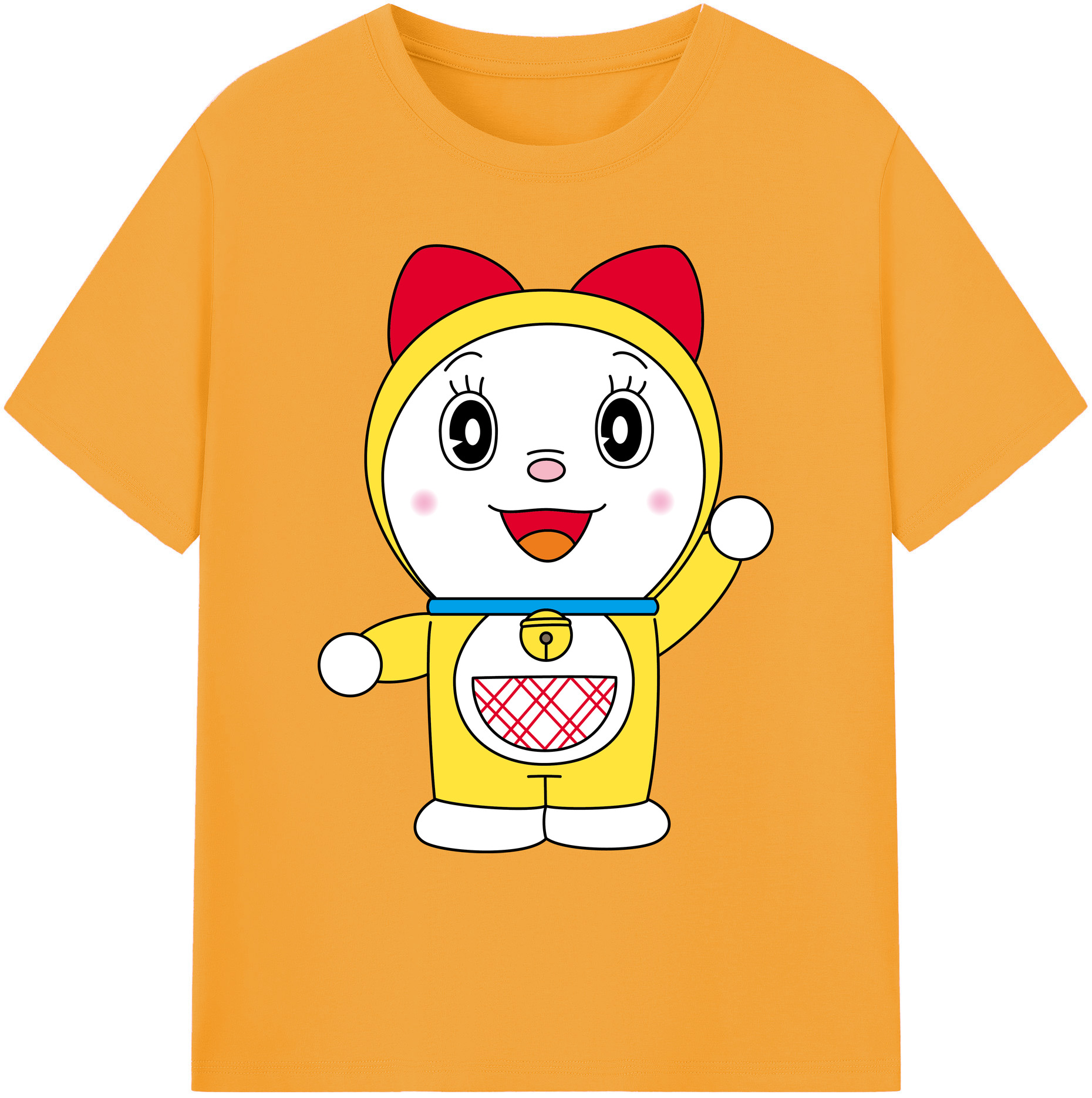 （画像用） ドラえもん ドラミ Doraemon Dorami 綿100％ メンズ半袖Tシャツ｜肌触りやわらか＆通気性