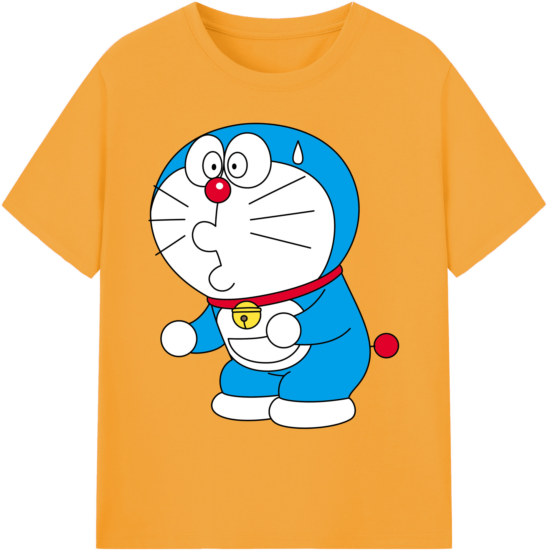 （画像用） ドラえもん Doraemon 綿100％ メンズ半袖Tシャツ｜肌触りやわらか＆通気性