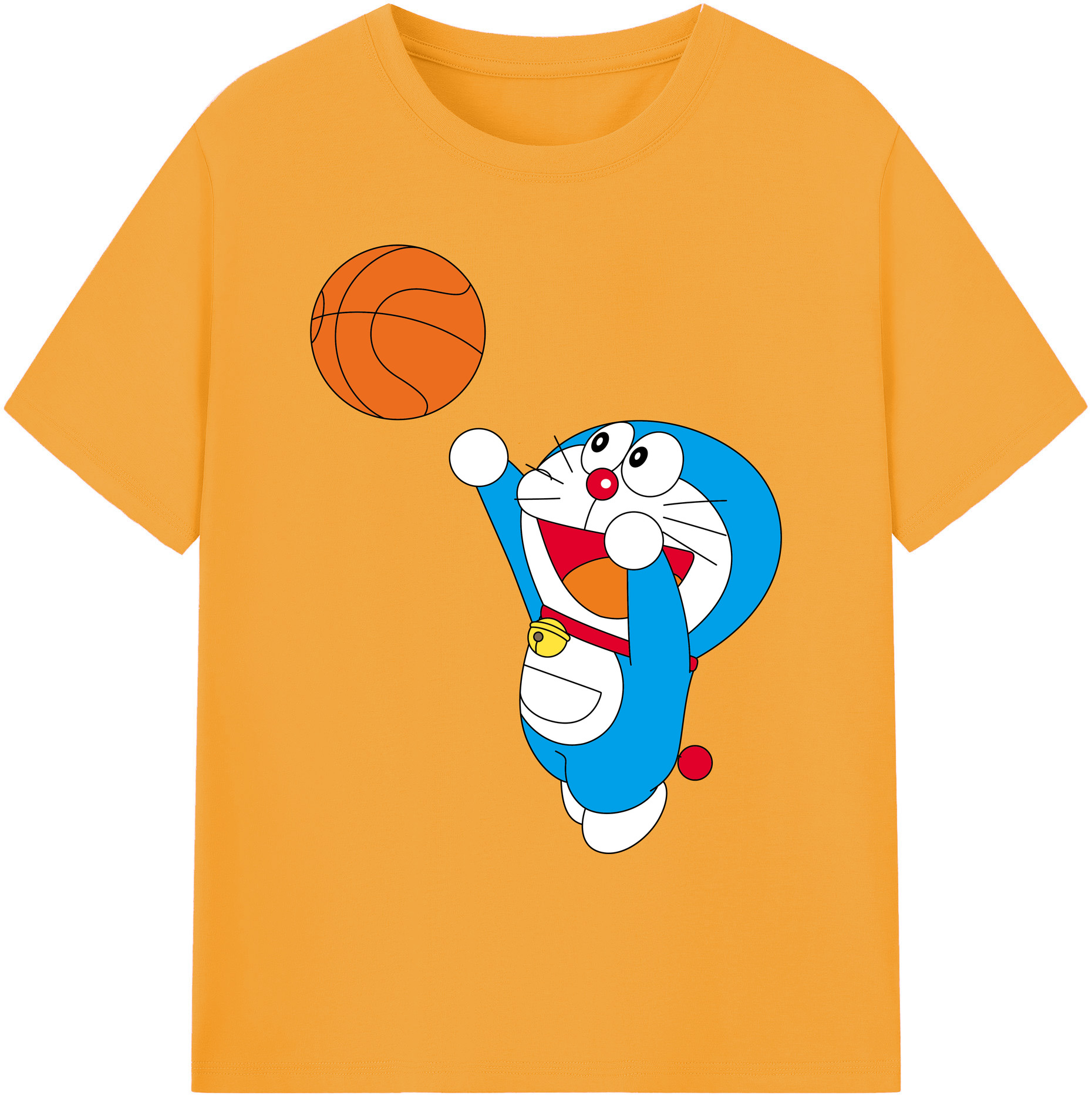（画像用） ドラえもん Doraemon 綿100％ メンズ半袖Tシャツ｜肌触りやわらか＆通気性