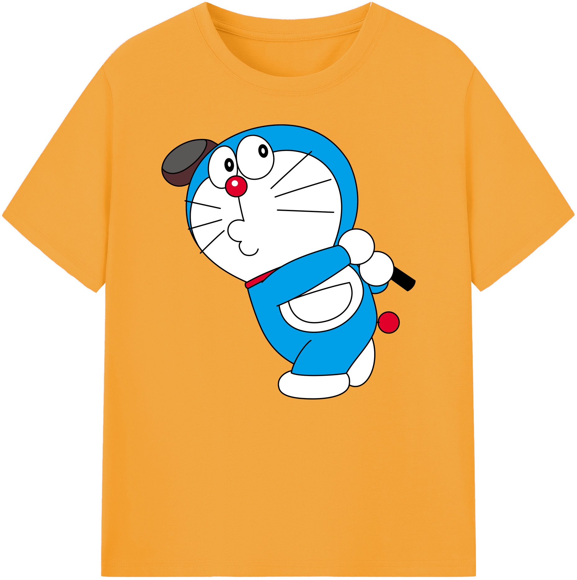 （画像用） ドラえもん Doraemon 綿100％ メンズ半袖Tシャツ｜肌触りやわらか＆通気性