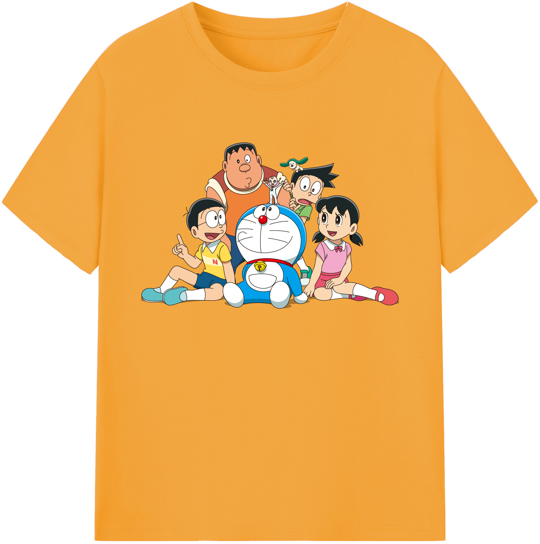 （画像用） ドラえもん Doraemon 綿100％ メンズ半袖Tシャツ｜肌触りやわらか＆通気性
