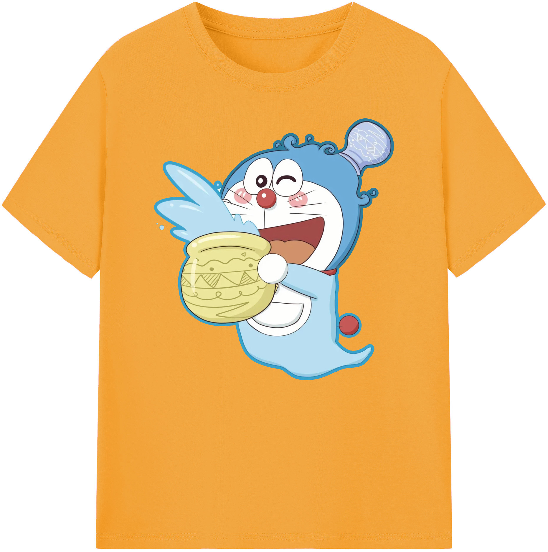 （画像用） ドラえもん Doraemon 綿100％ メンズ半袖Tシャツ｜肌触りやわらか＆通気性