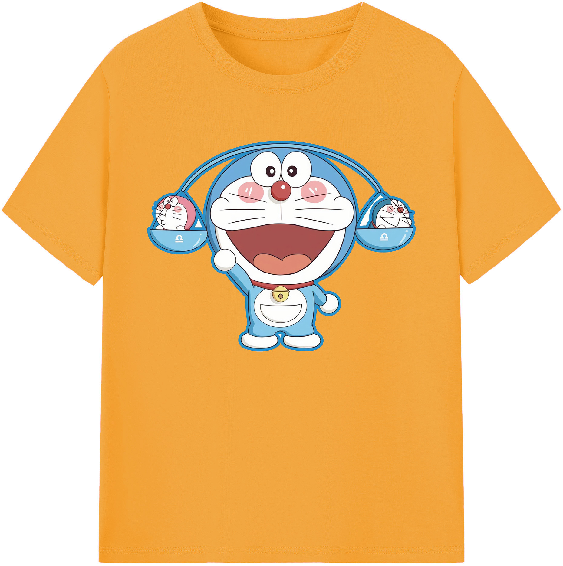 （画像用） ドラえもん Doraemon 綿100％ メンズ半袖Tシャツ｜肌触りやわらか＆通気性