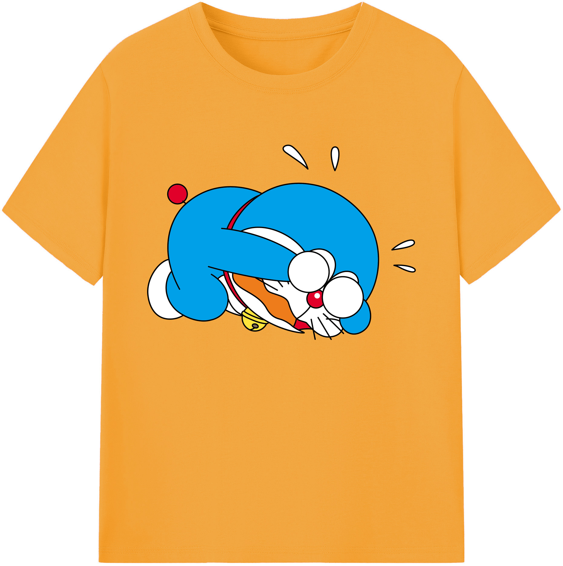 （画像用） ドラえもん Doraemon 綿100％ メンズ半袖Tシャツ｜肌触りやわらか＆通気性