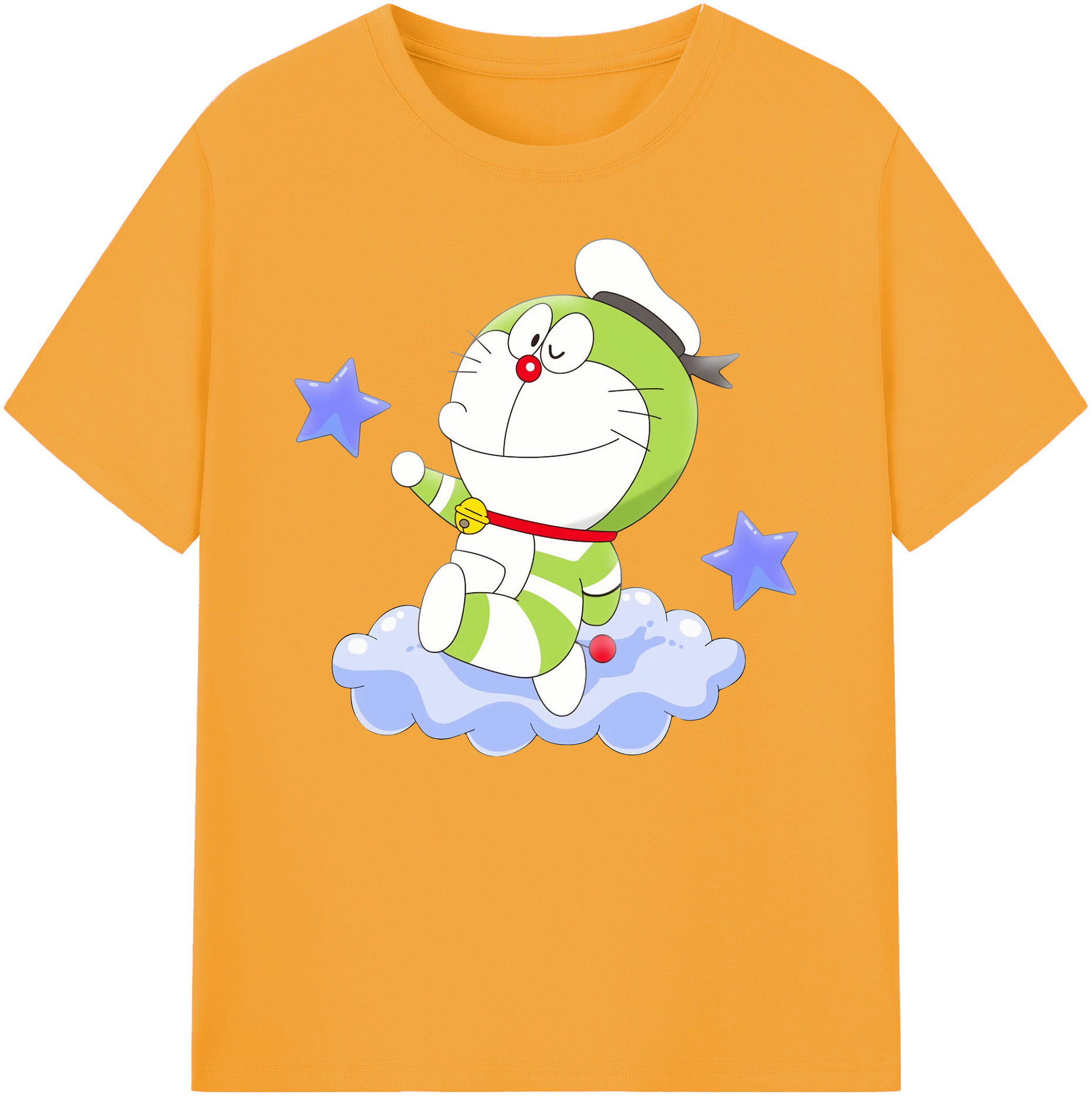 （画像用） ドラえもん Doraemon 綿100％ メンズ半袖Tシャツ｜肌触りやわらか＆通気性