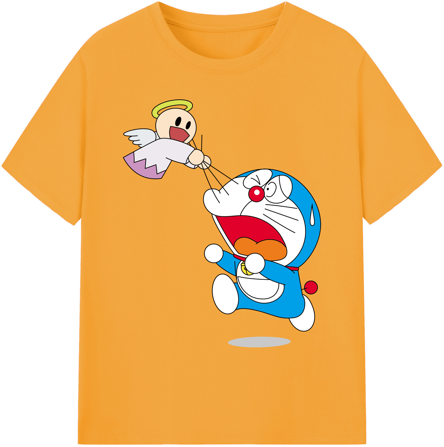 （画像用） ドラえもん Doraemon 綿100％ メンズ半袖Tシャツ｜肌触りやわらか＆通気性