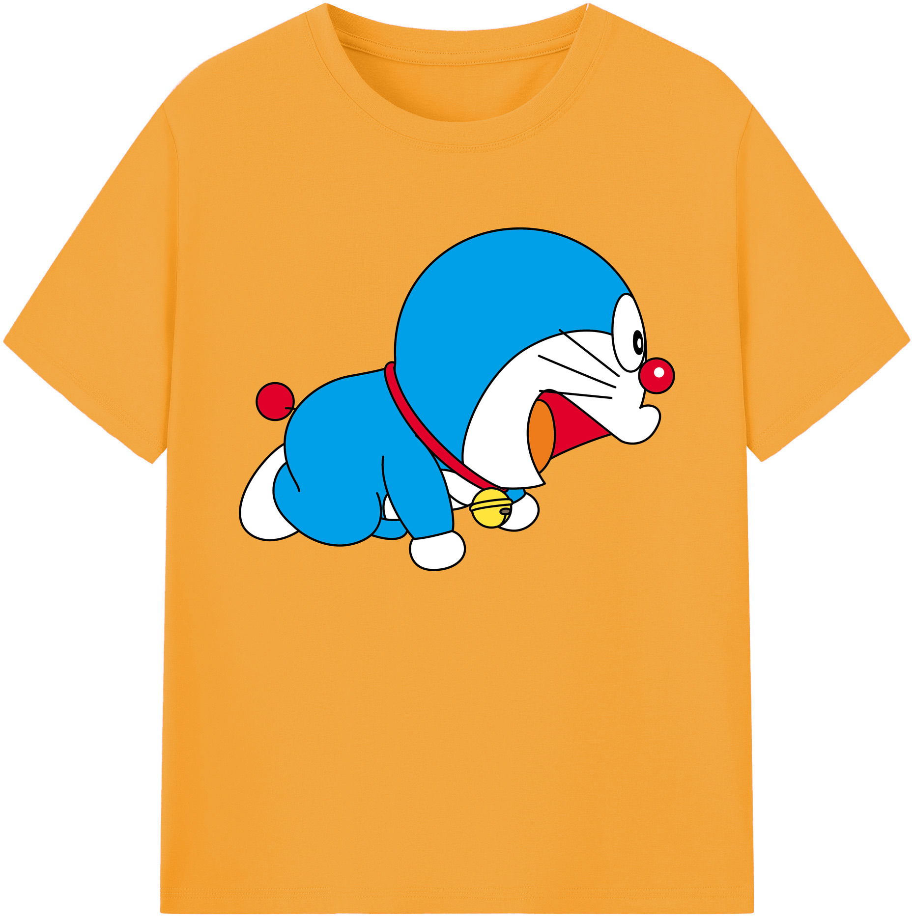 （画像用） ドラえもん Doraemon 綿100％ メンズ半袖Tシャツ｜肌触りやわらか＆通気性