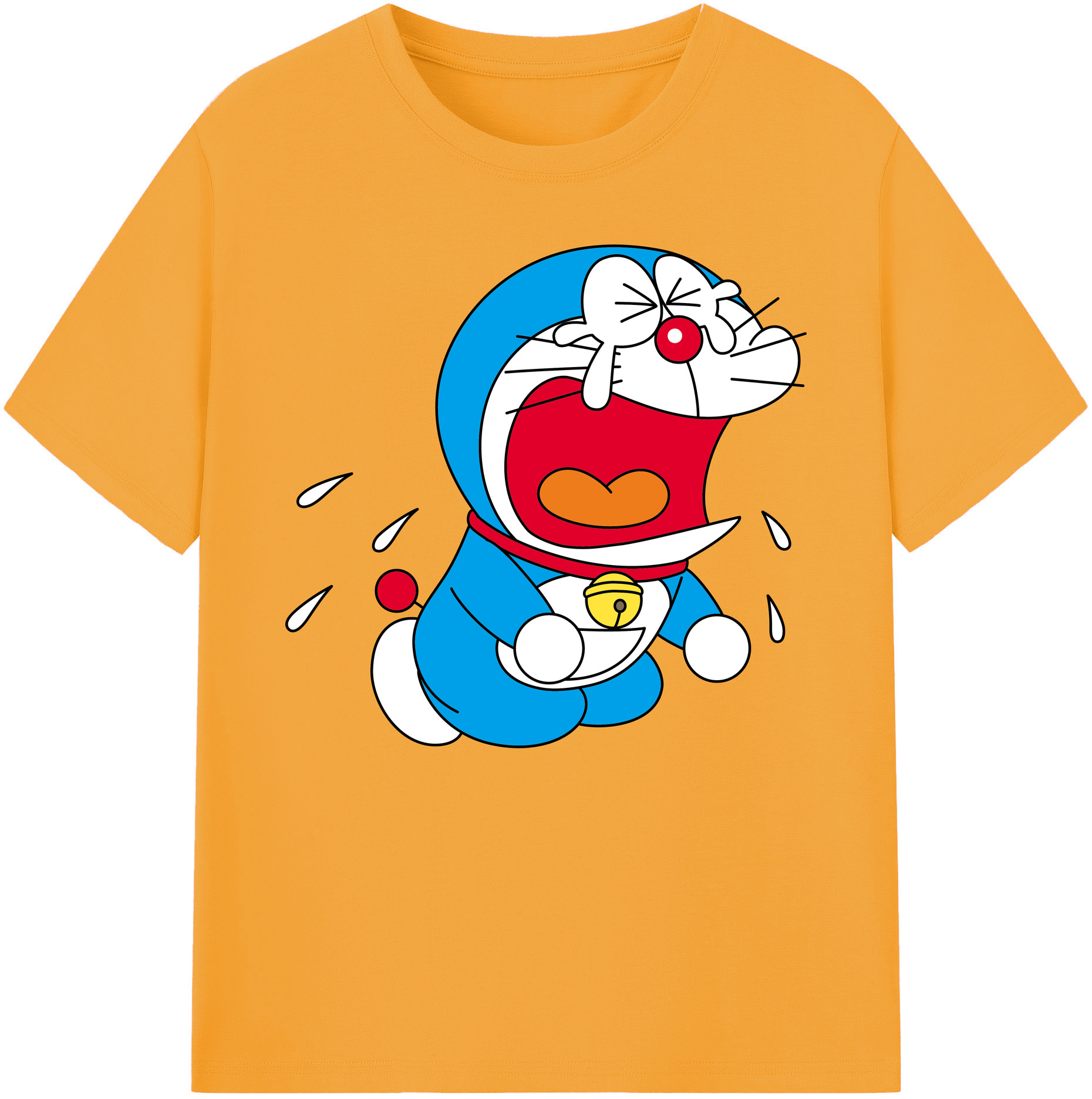 （画像用） ドラえもん Doraemon 綿100％ メンズ半袖Tシャツ｜肌触りやわらか＆通気性