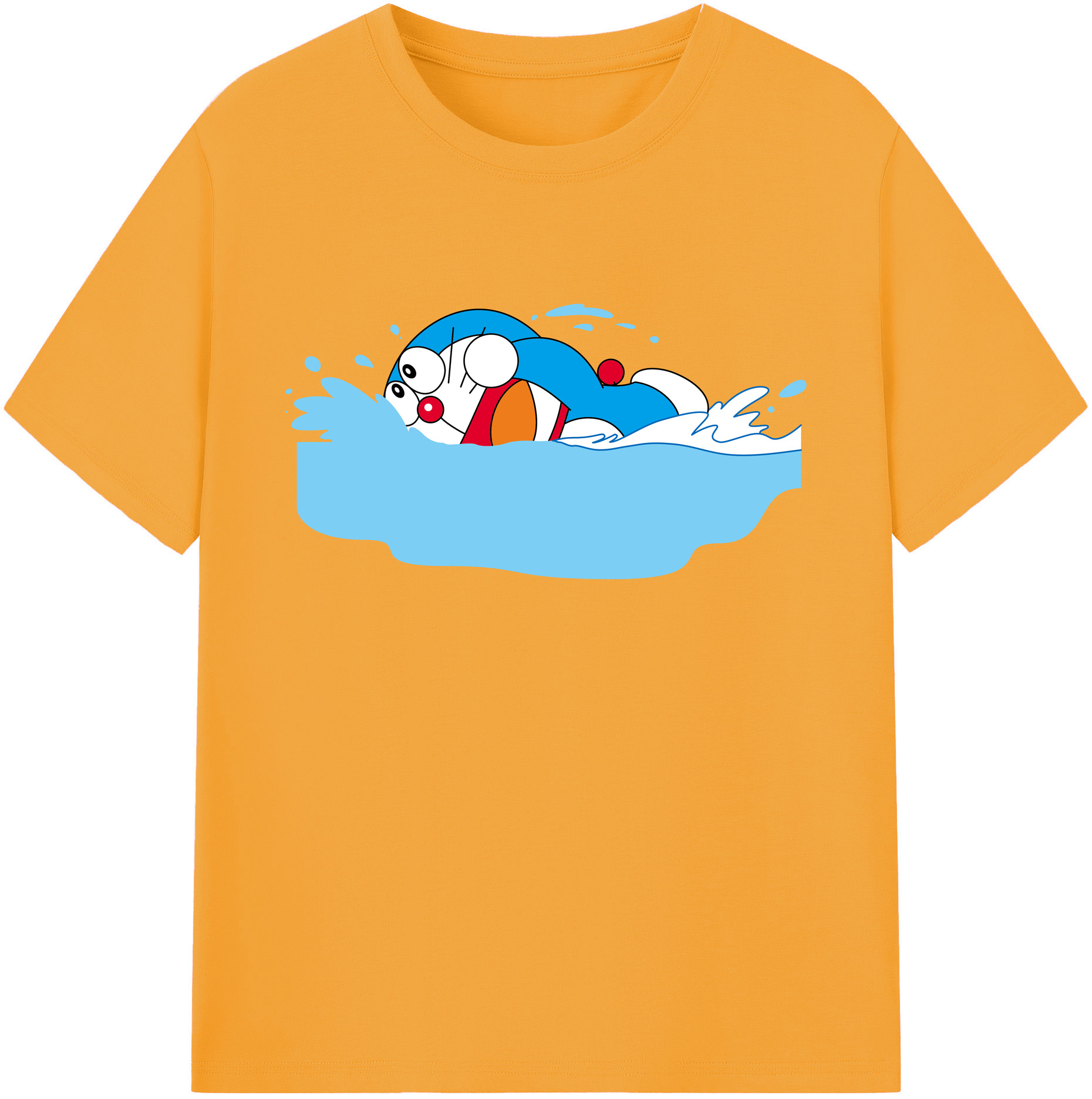 （画像用） ドラえもん Doraemon 綿100％ メンズ半袖Tシャツ｜肌触りやわらか＆通気性