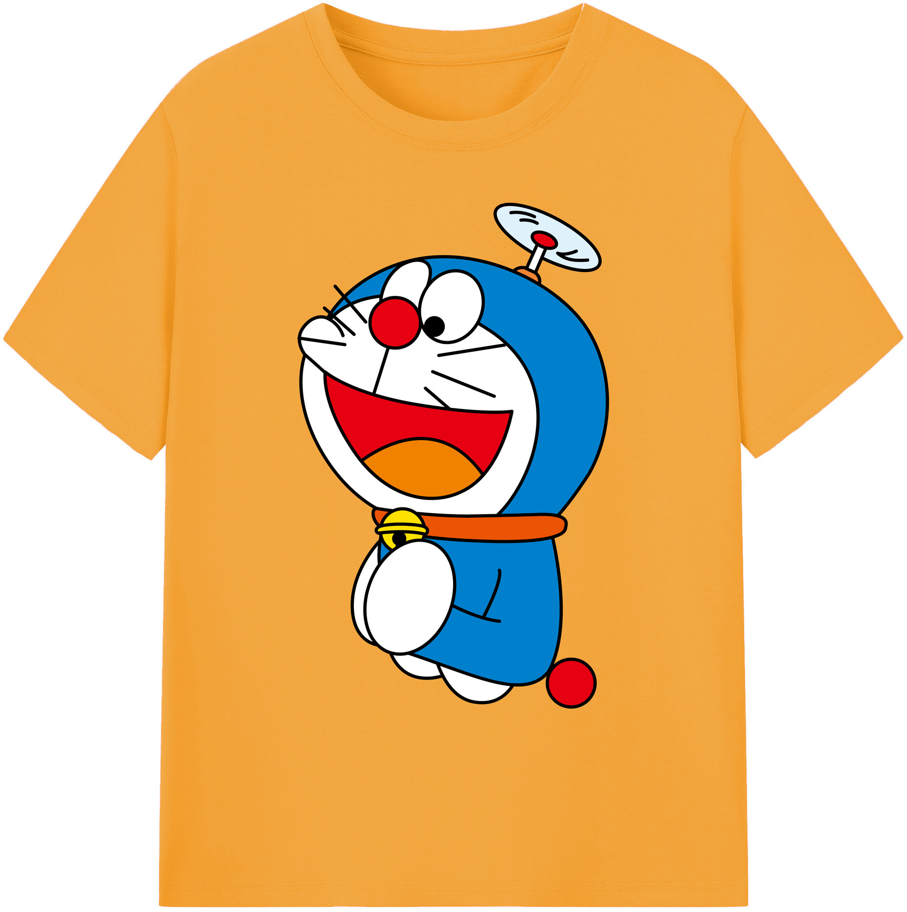 （画像用） ドラえもん Doraemon 綿100％ メンズ半袖Tシャツ｜肌触りやわらか＆通気性