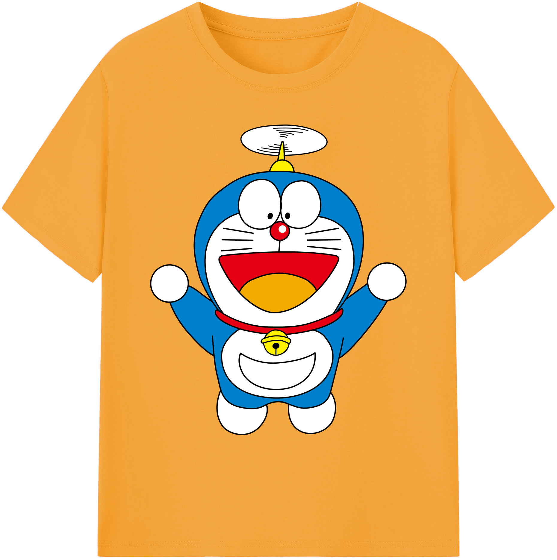 （画像用） ドラえもん Doraemon 綿100％ メンズ半袖Tシャツ｜肌触りやわらか＆通気性