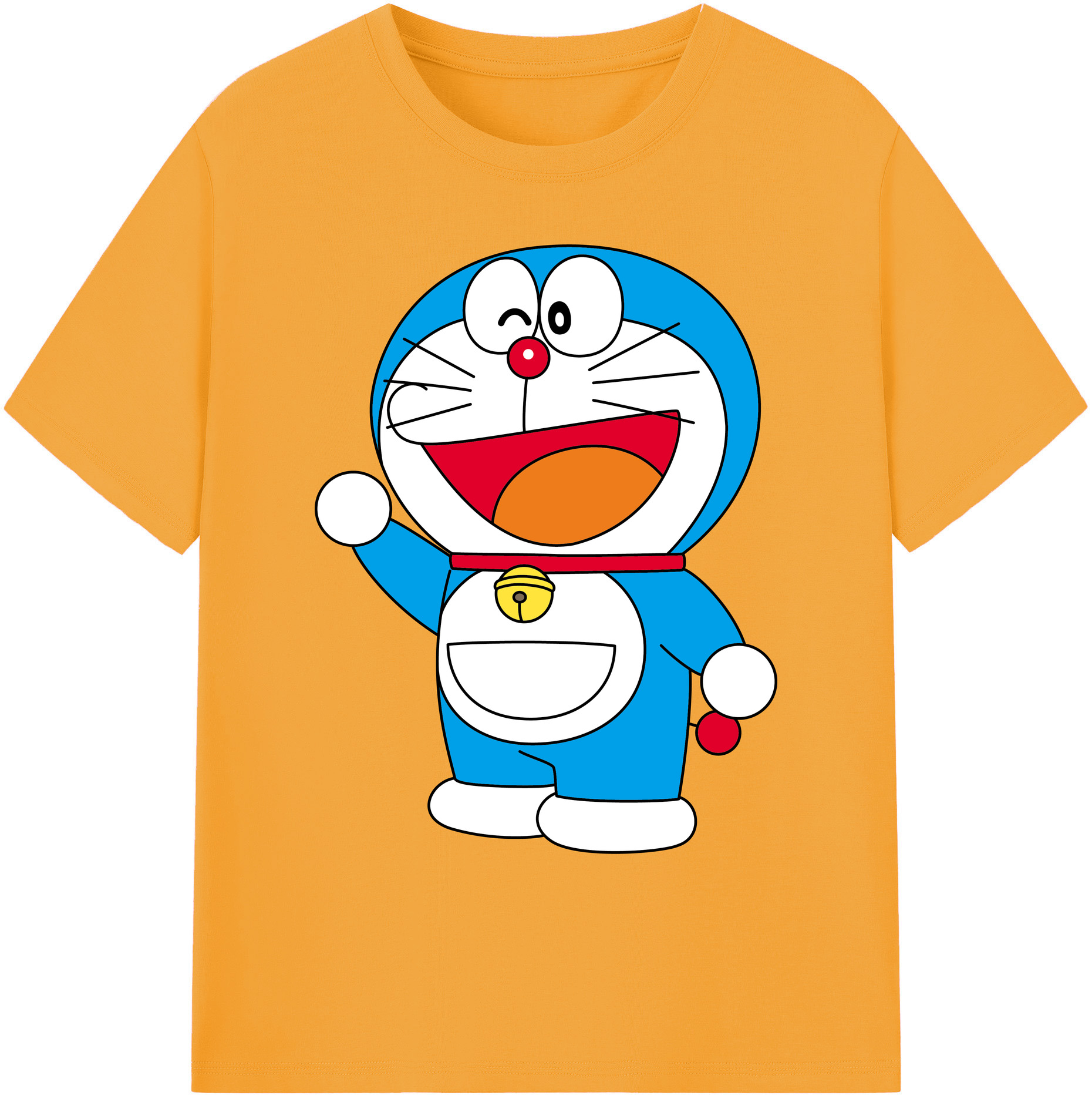 （画像用） ドラえもん Doraemon 綿100％ メンズ半袖Tシャツ｜肌触りやわらか＆通気性