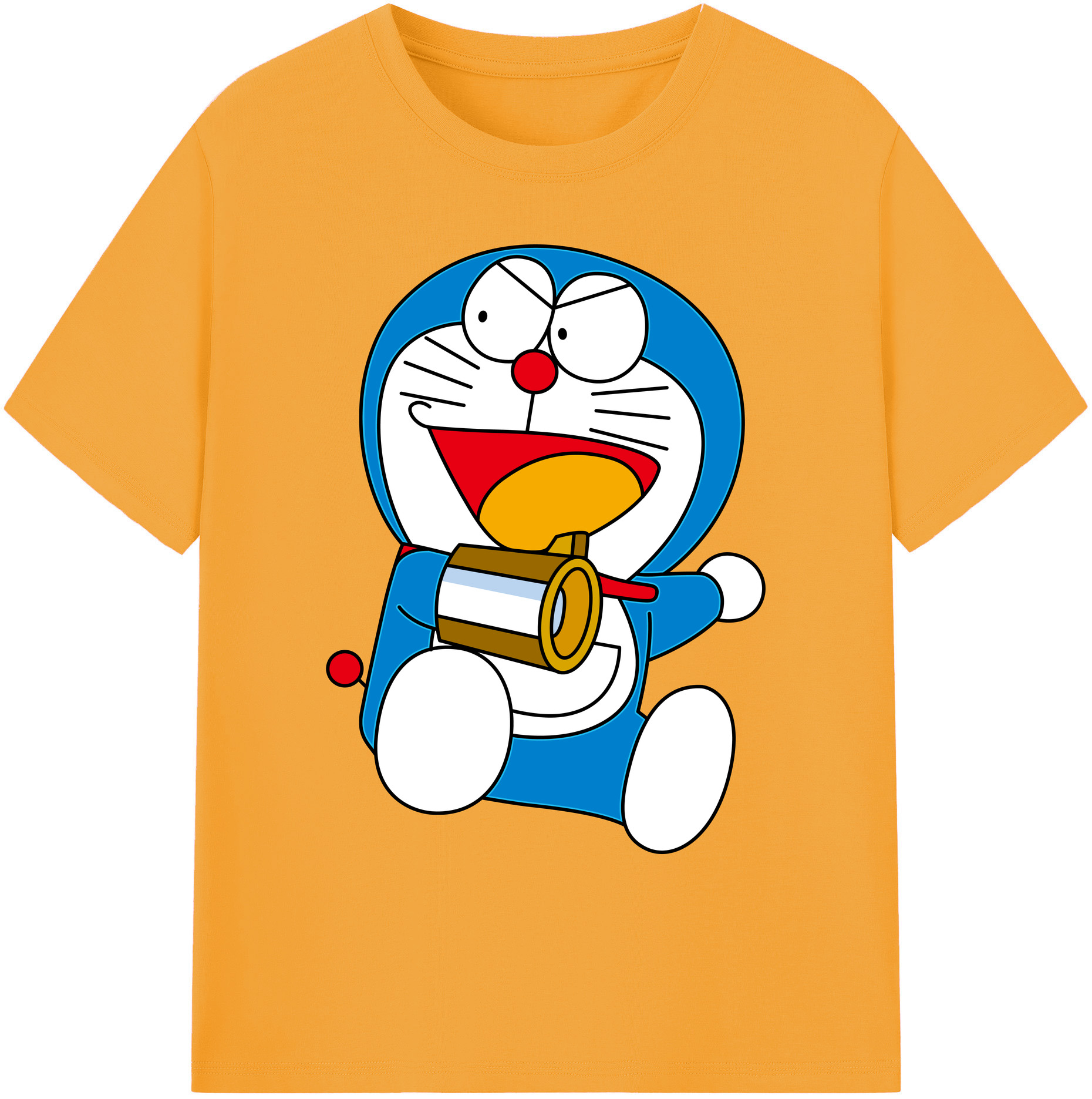 （画像用） ドラえもん Doraemon 綿100％ メンズ半袖Tシャツ｜肌触りやわらか＆通気性