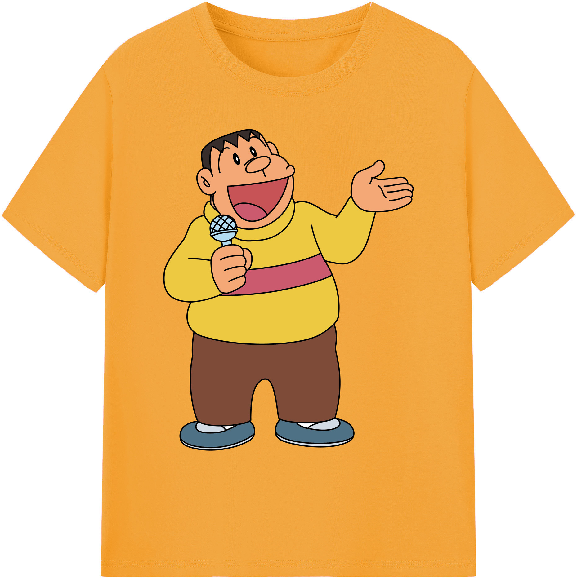 （画像用） ドラえもん 剛田武 Doraemon Gouta Takeshi 綿100％ メンズ半袖Tシャツ｜肌触りやわらか＆通気性