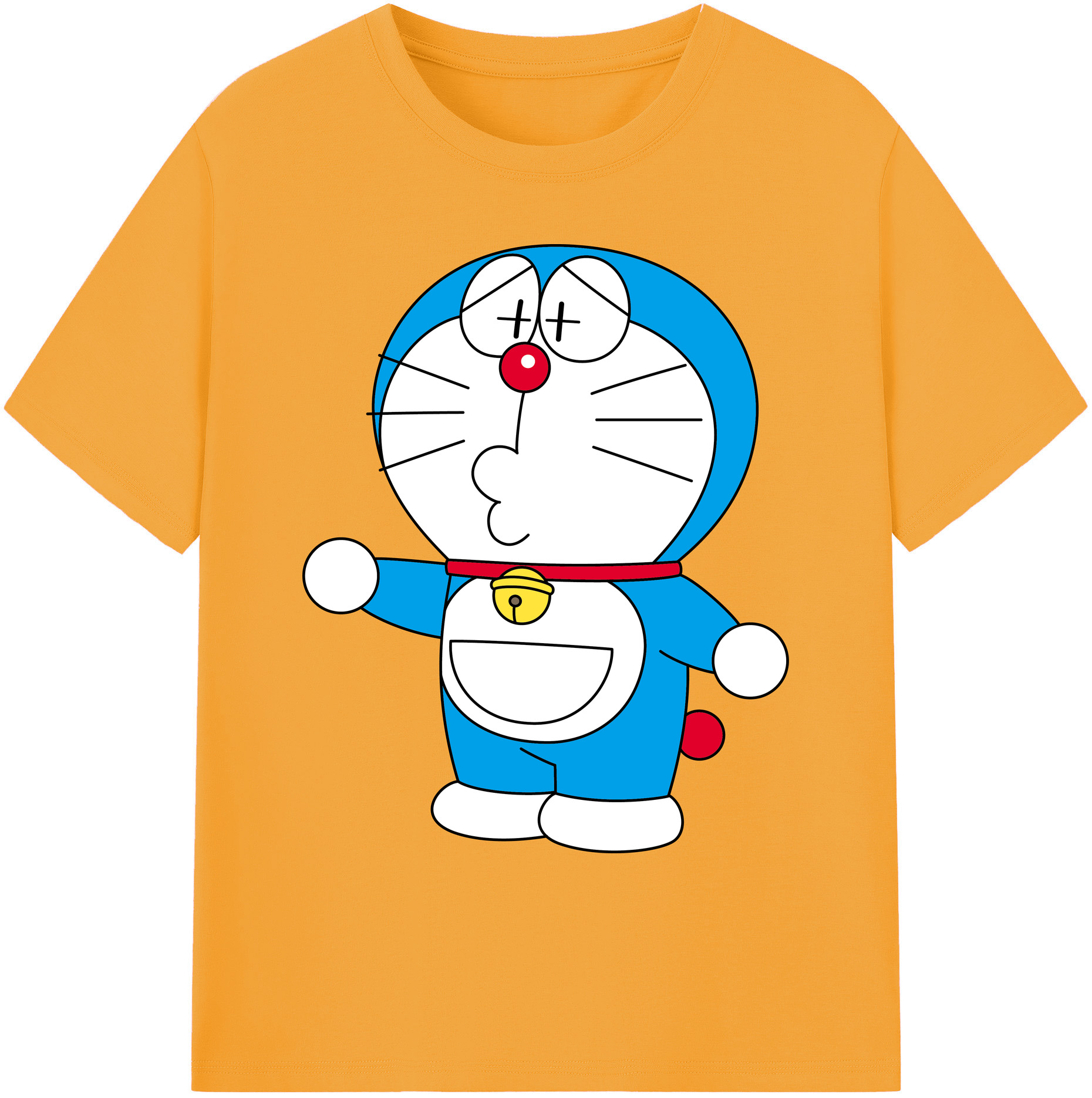 （画像用） ドラえもん Doraemon 綿100％ メンズ半袖Tシャツ｜肌触りやわらか＆通気性