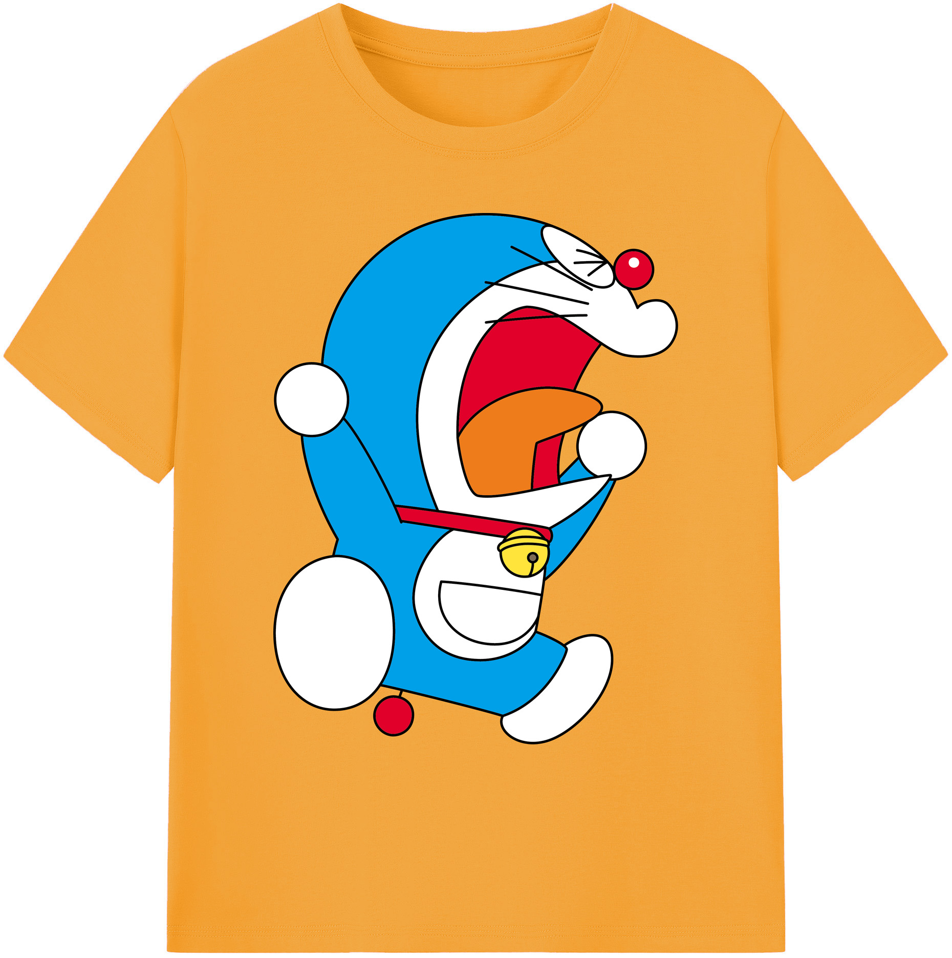 （画像用） ドラえもん Doraemon 綿100％ メンズ半袖Tシャツ｜肌触りやわらか＆通気性