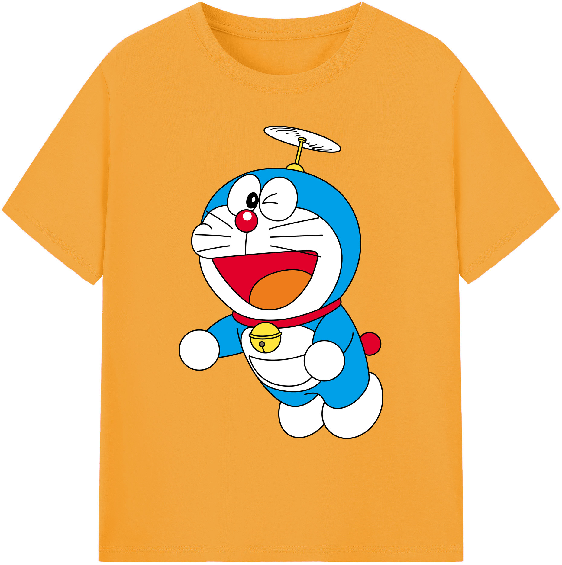（画像用） ドラえもん Doraemon 綿100％ メンズ半袖Tシャツ｜肌触りやわらか＆通気性