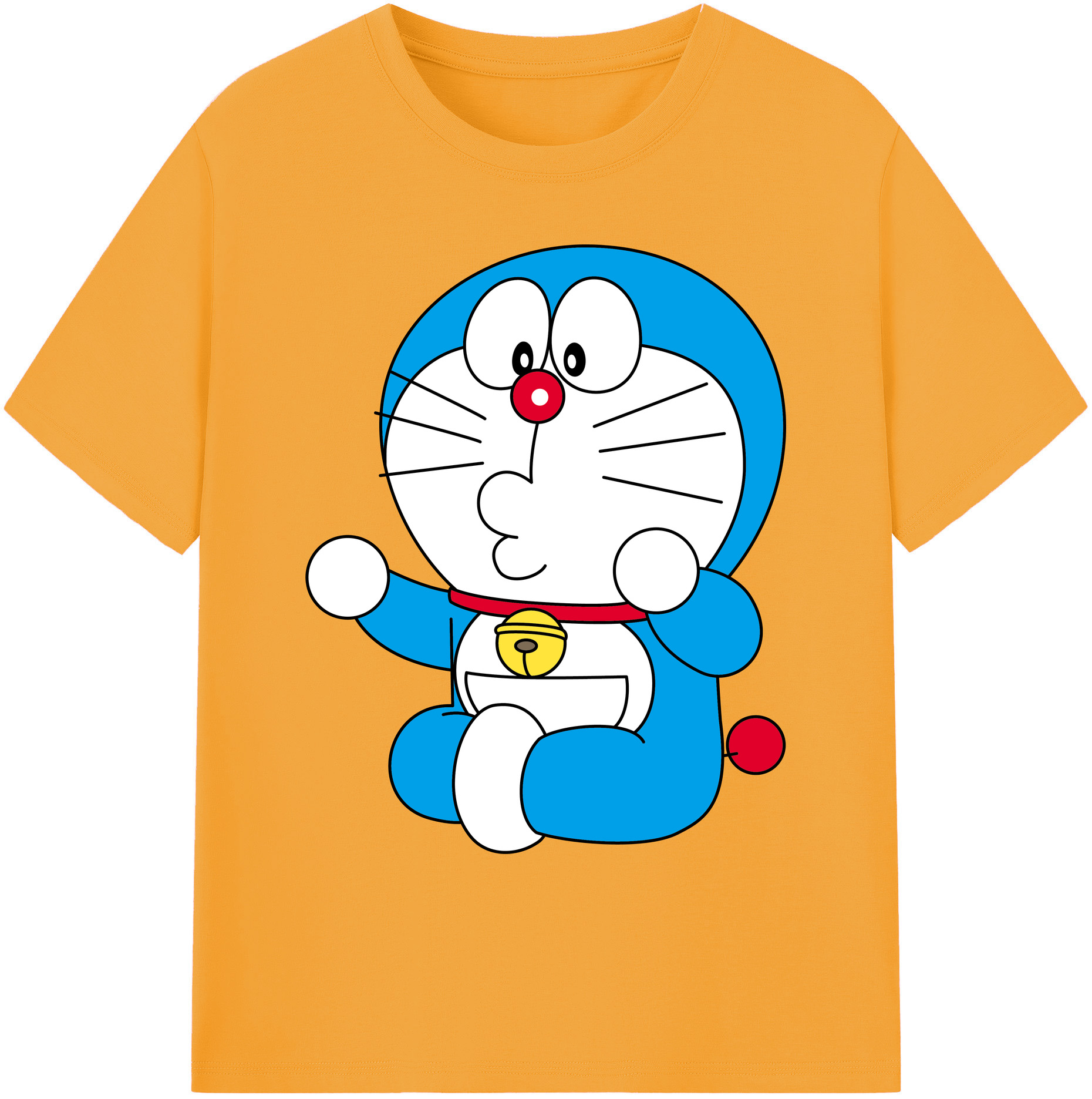 （画像用） ドラえもん Doraemon 綿100％ メンズ半袖Tシャツ｜肌触りやわらか＆通気性
