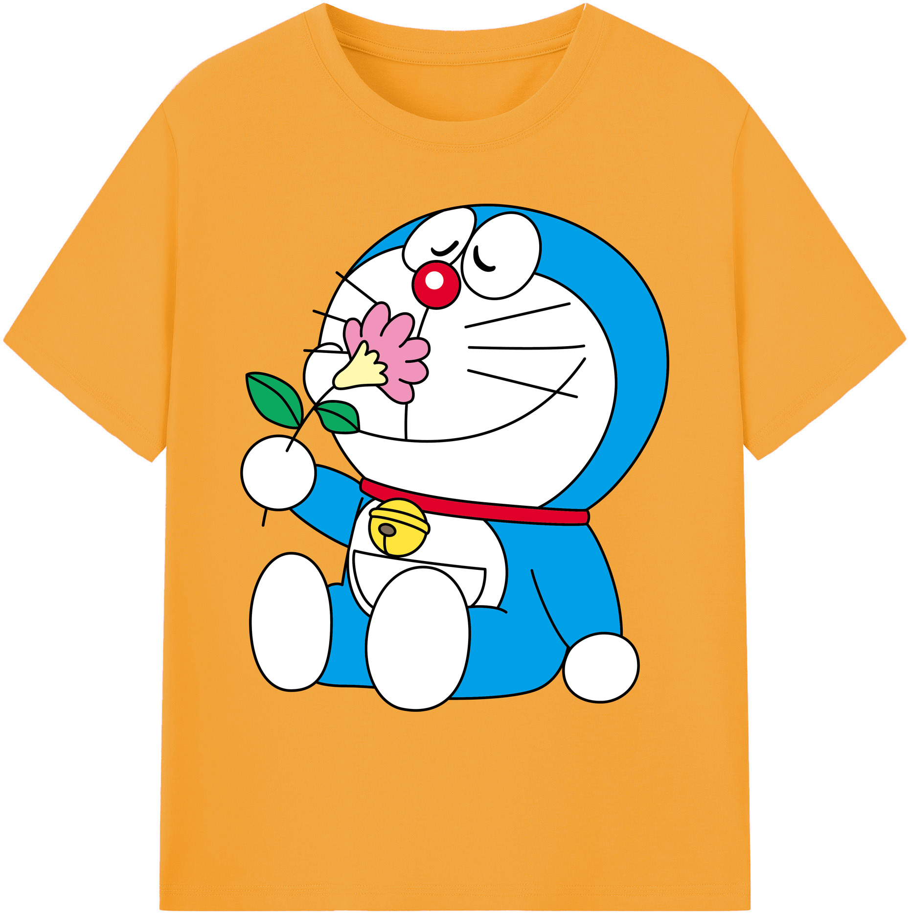 （画像用） ドラえもん Doraemon 綿100％ メンズ半袖Tシャツ｜肌触りやわらか＆通気性