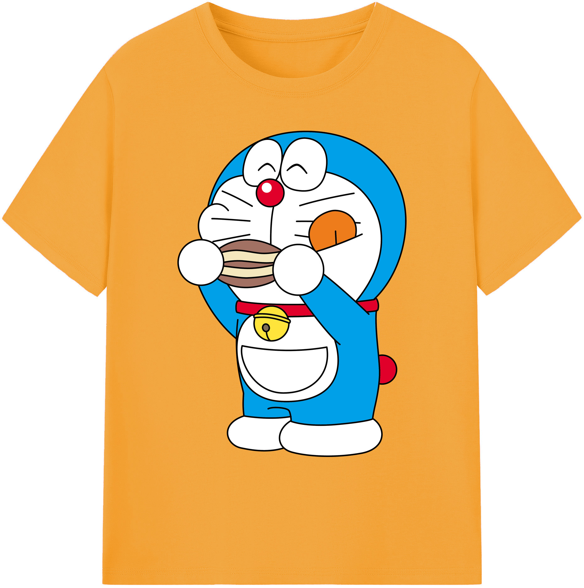 （画像用） ドラえもん Doraemon 綿100％ メンズ半袖Tシャツ｜肌触りやわらか＆通気性
