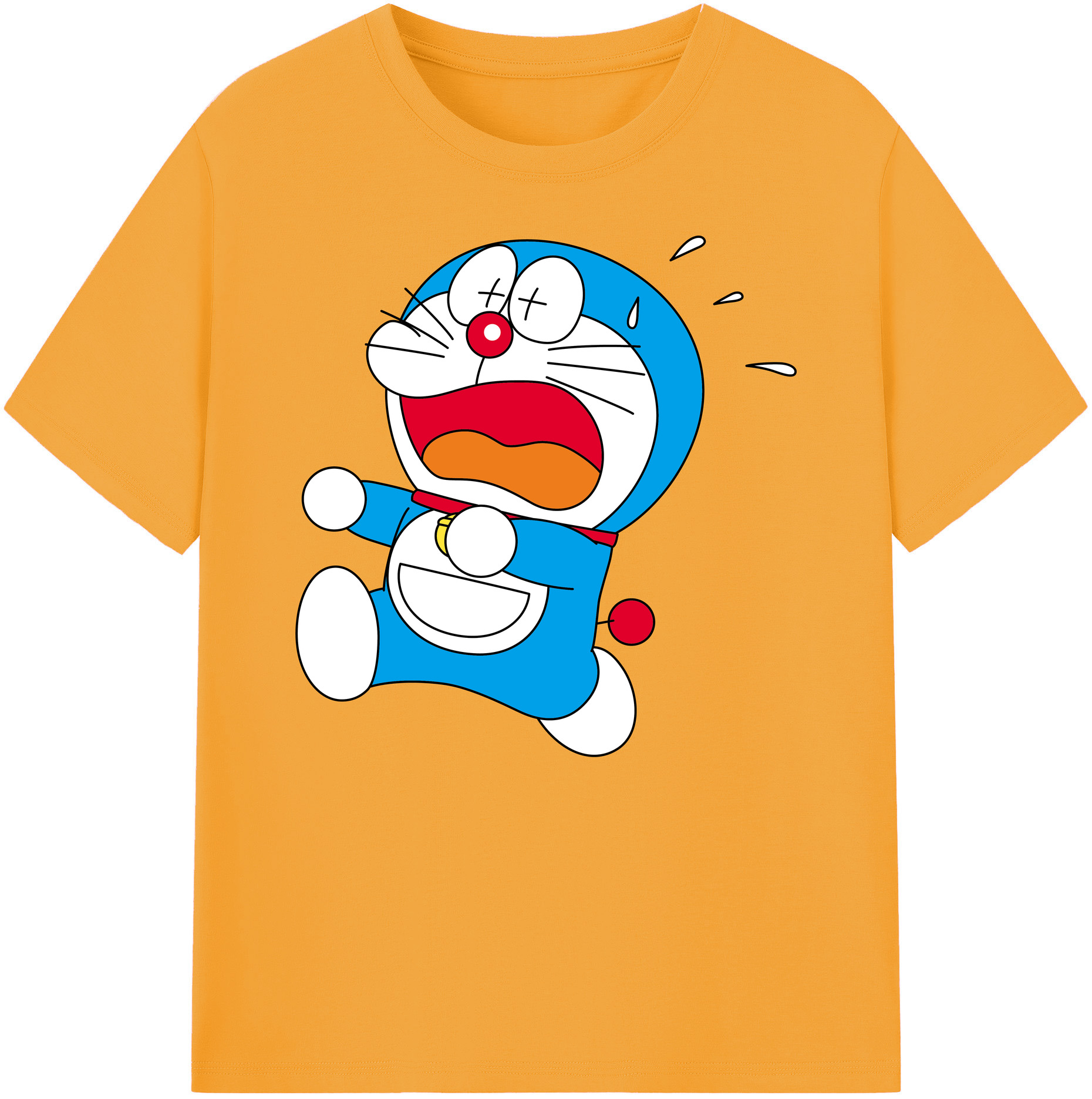 （画像用） ドラえもん Doraemon 綿100％ メンズ半袖Tシャツ｜肌触りやわらか＆通気性