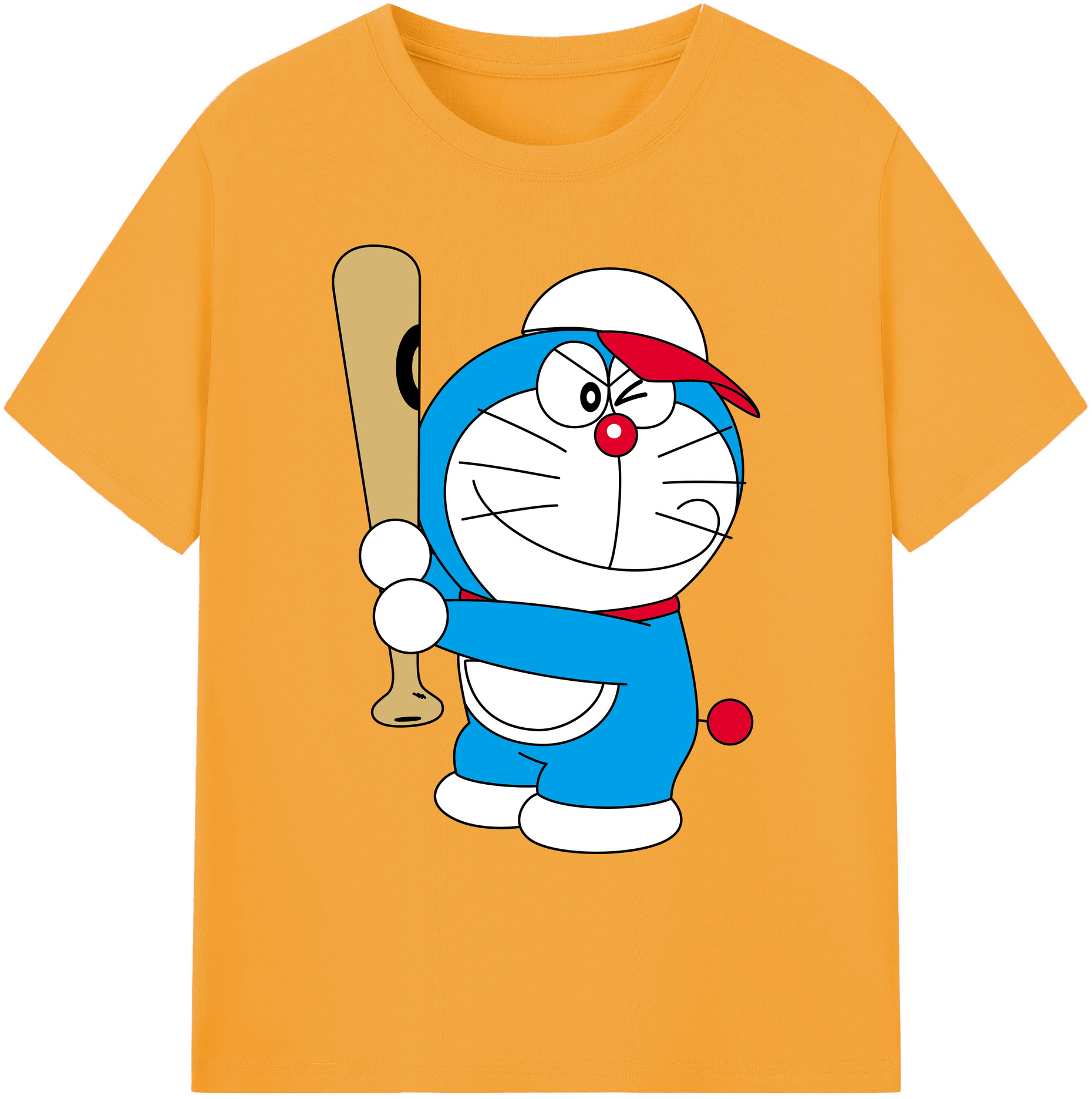（画像用） ドラえもん Doraemon 綿100％ メンズ半袖Tシャツ｜肌触りやわらか＆通気性