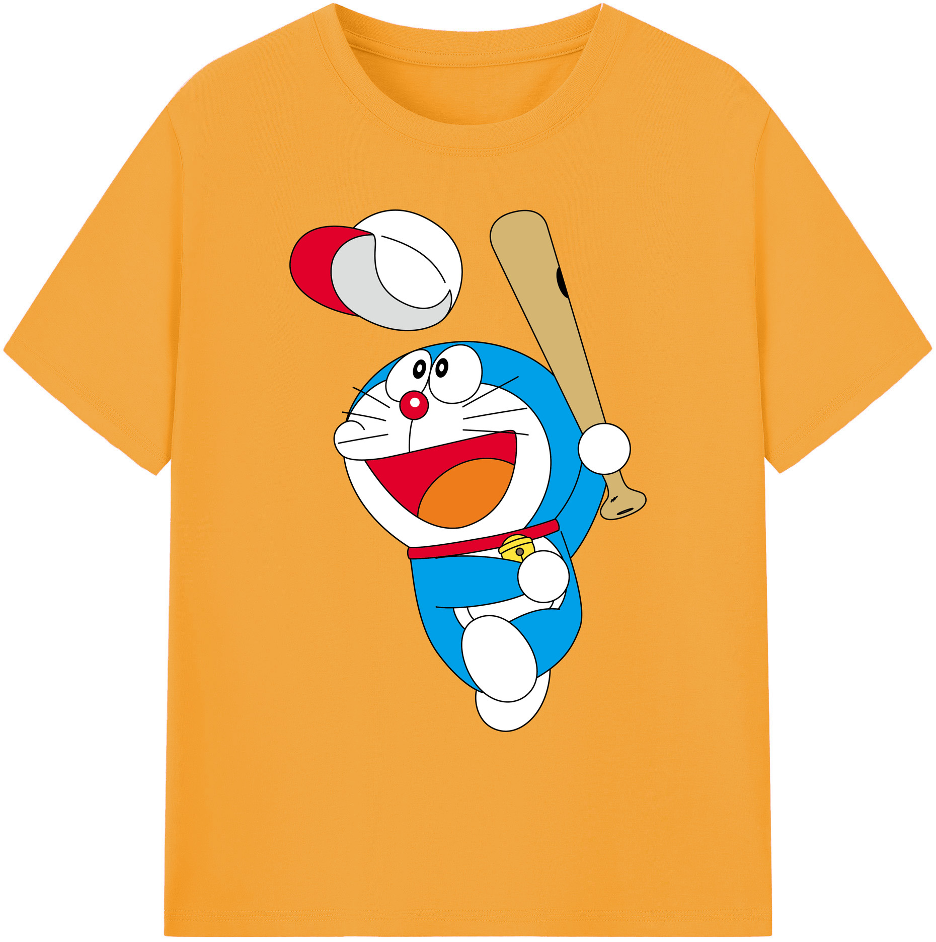 （画像用） ドラえもん Doraemon 綿100％ メンズ半袖Tシャツ｜肌触りやわらか＆通気性