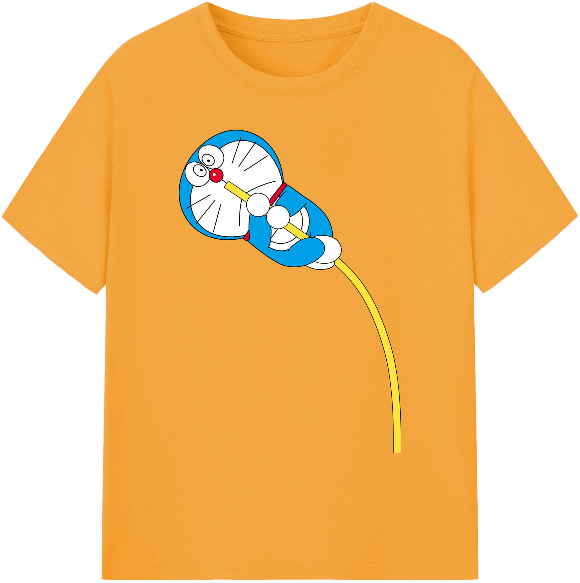 （画像用） ドラえもん Doraemon 綿100％ メンズ半袖Tシャツ｜肌触りやわらか＆通気性