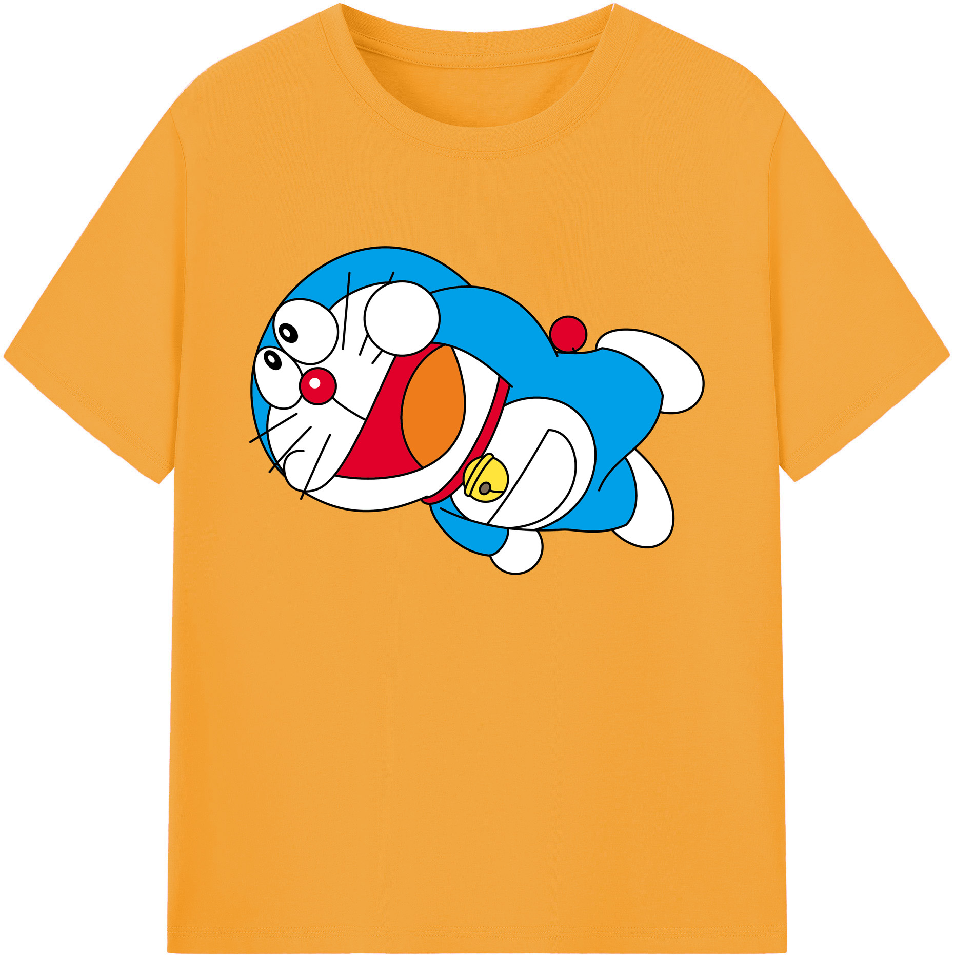 （画像用） ドラえもん Doraemon 綿100％ メンズ半袖Tシャツ｜肌触りやわらか＆通気性