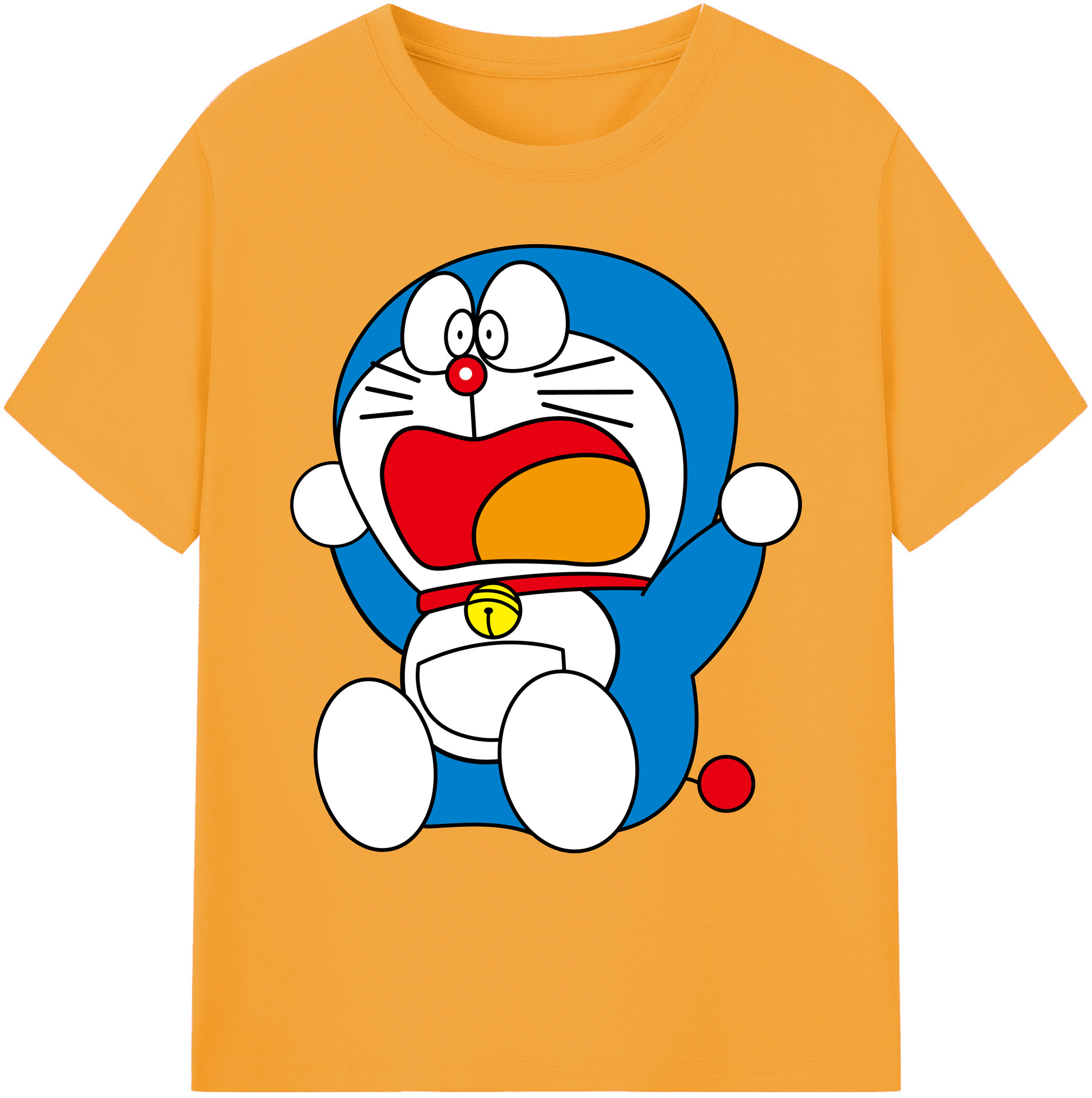 （画像用） ドラえもん Doraemon 綿100％ メンズ半袖Tシャツ｜肌触りやわらか＆通気性