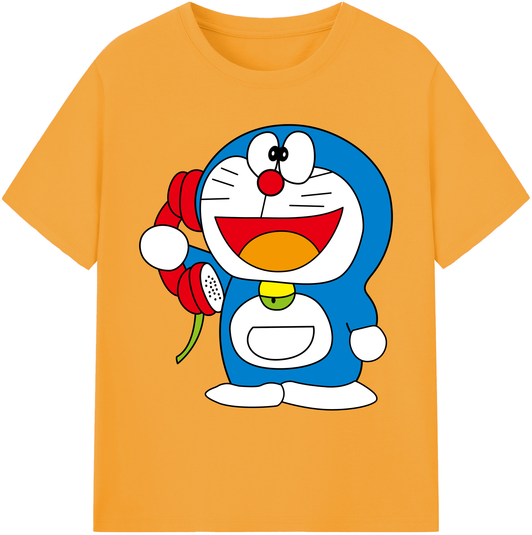 （画像用） ドラえもん Doraemon 綿100％ メンズ半袖Tシャツ｜肌触りやわらか＆通気性