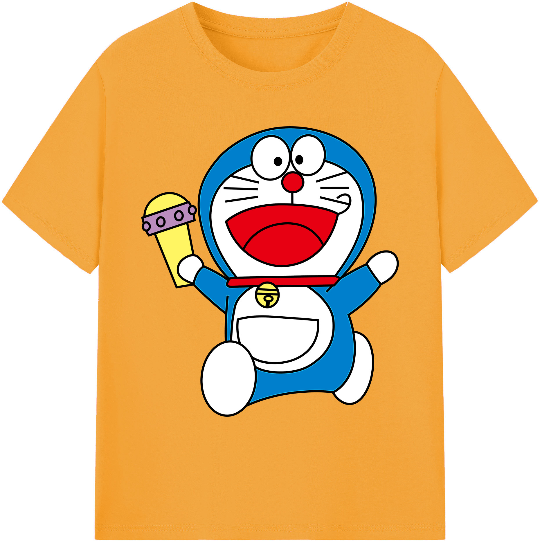 （画像用） ドラえもん Doraemon 綿100％ メンズ半袖Tシャツ｜肌触りやわらか＆通気性