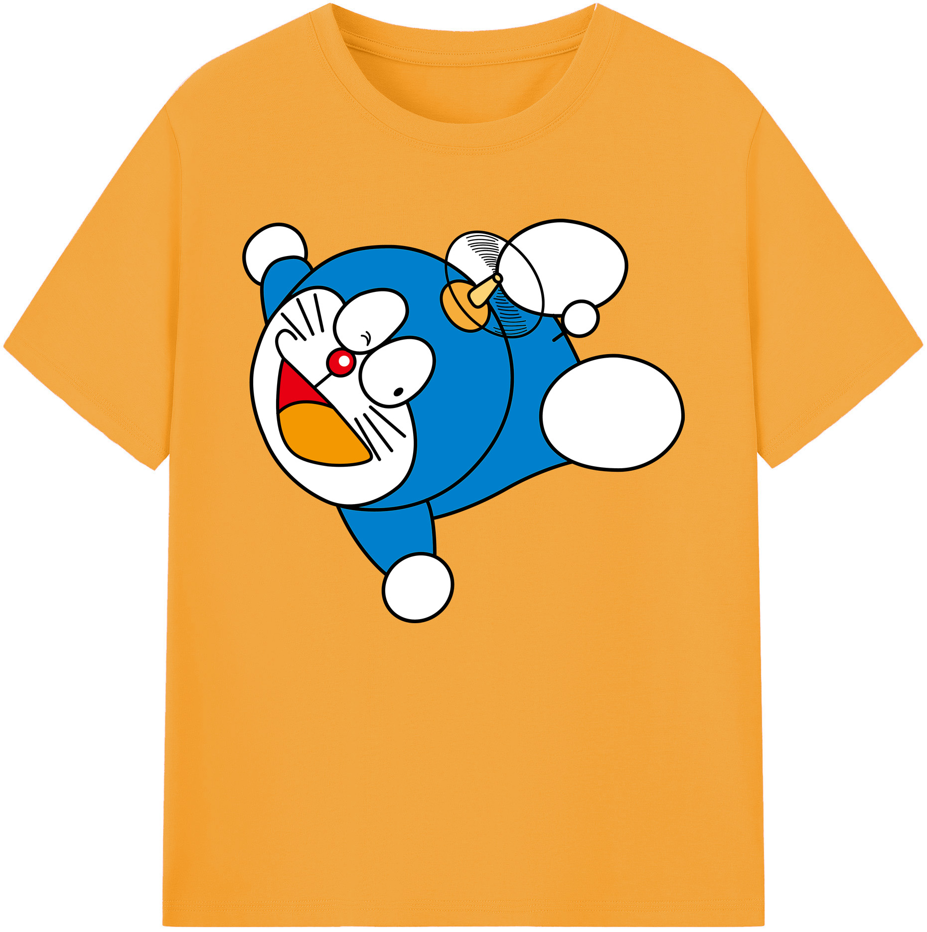（画像用） ドラえもん Doraemon 綿100％ メンズ半袖Tシャツ｜肌触りやわらか＆通気性
