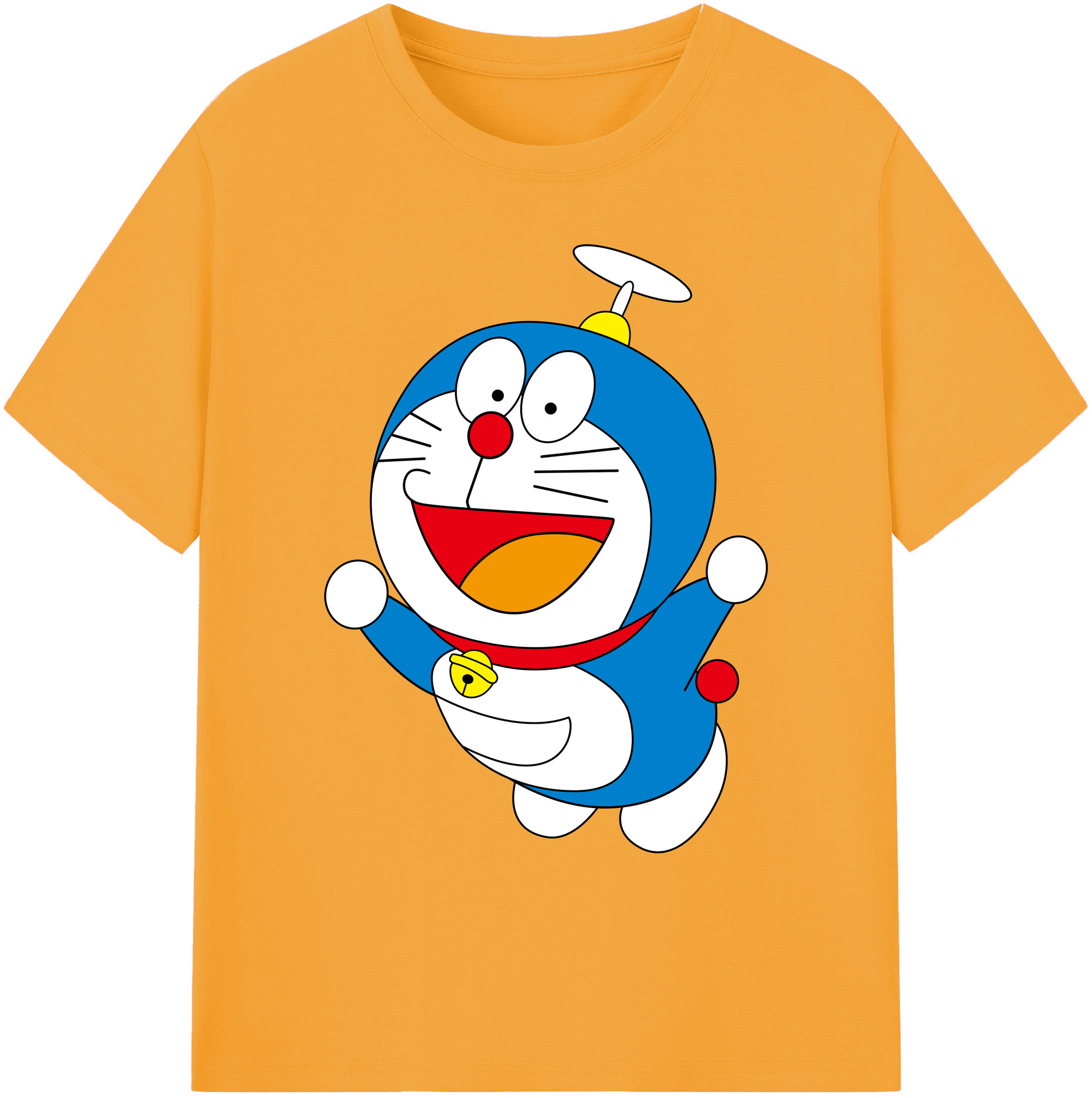 （画像用） ドラえもん Doraemon 綿100％ メンズ半袖Tシャツ｜肌触りやわらか＆通気性
