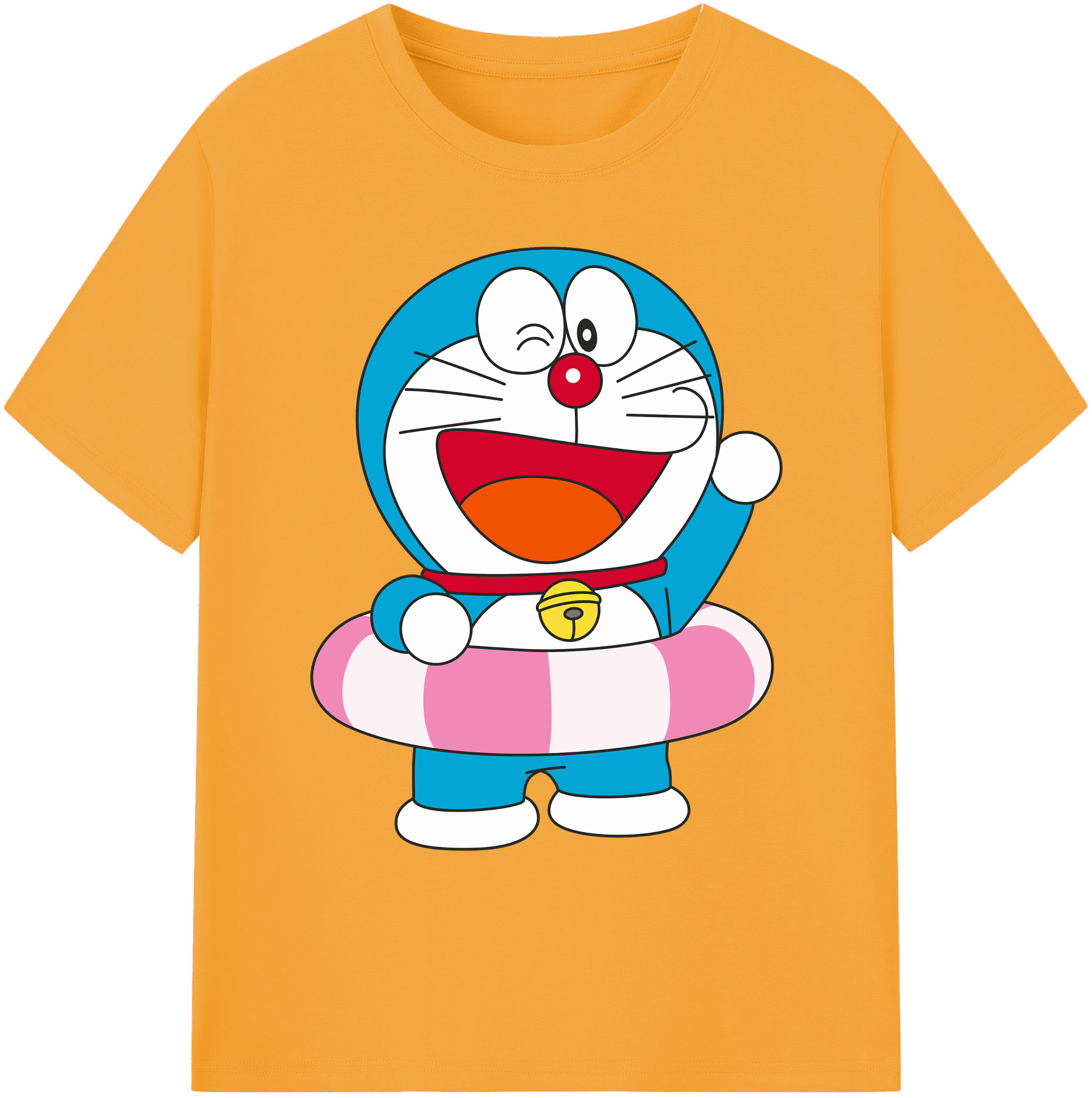 （画像用） ドラえもん Doraemon 綿100％ メンズ半袖Tシャツ｜肌触りやわらか＆通気性