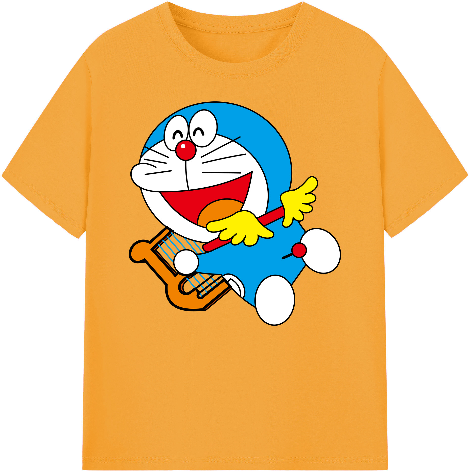 （画像用） ドラえもん Doraemon 綿100％ メンズ半袖Tシャツ｜肌触りやわらか＆通気性