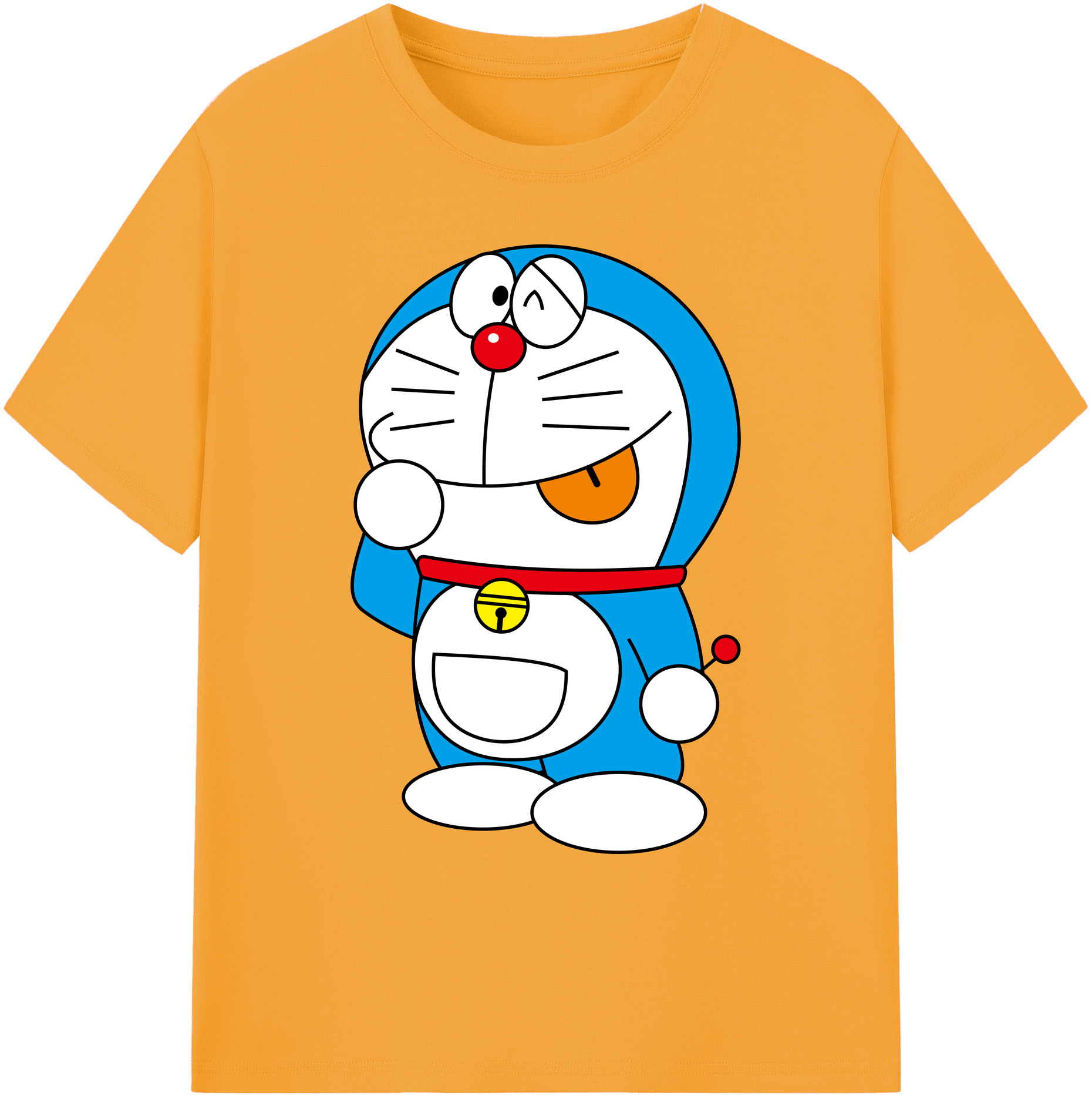 （画像用） ドラえもん Doraemon 綿100％ メンズ半袖Tシャツ｜肌触りやわらか＆通気性
