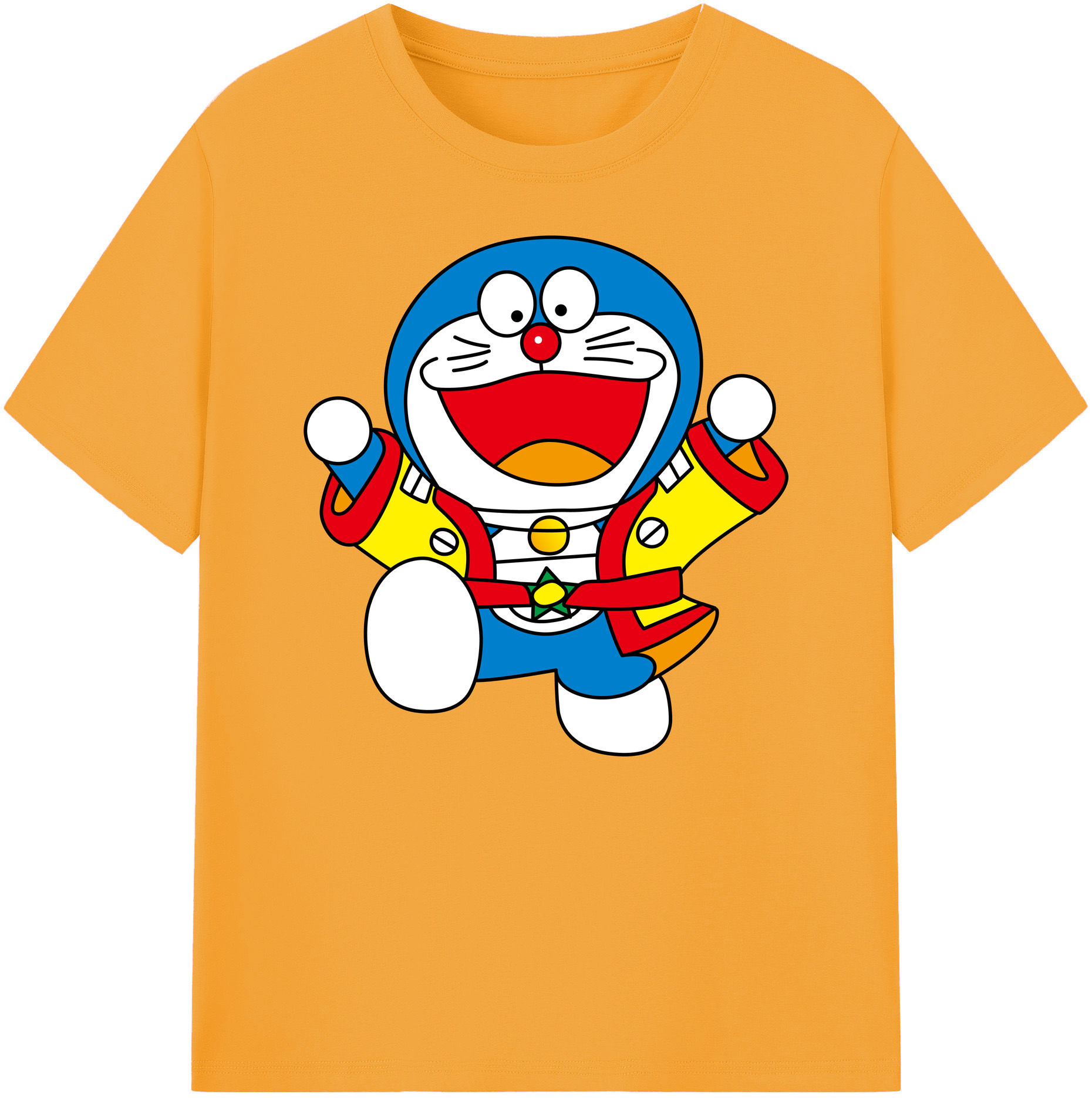 （画像用） ドラえもん Doraemon 綿100％ メンズ半袖Tシャツ｜肌触りやわらか＆通気性