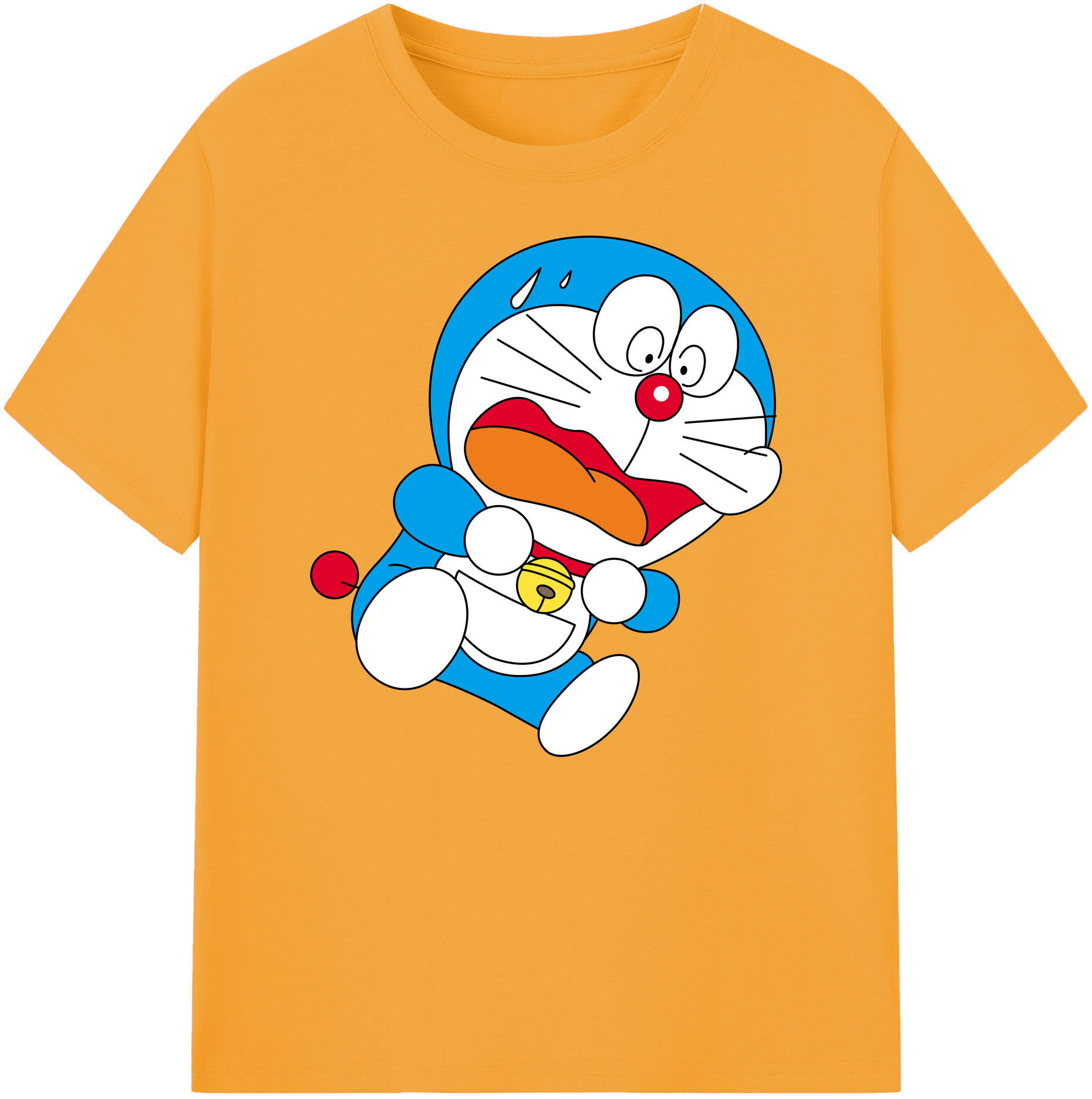 （画像用） ドラえもん Doraemon 綿100％ メンズ半袖Tシャツ｜肌触りやわらか＆通気性