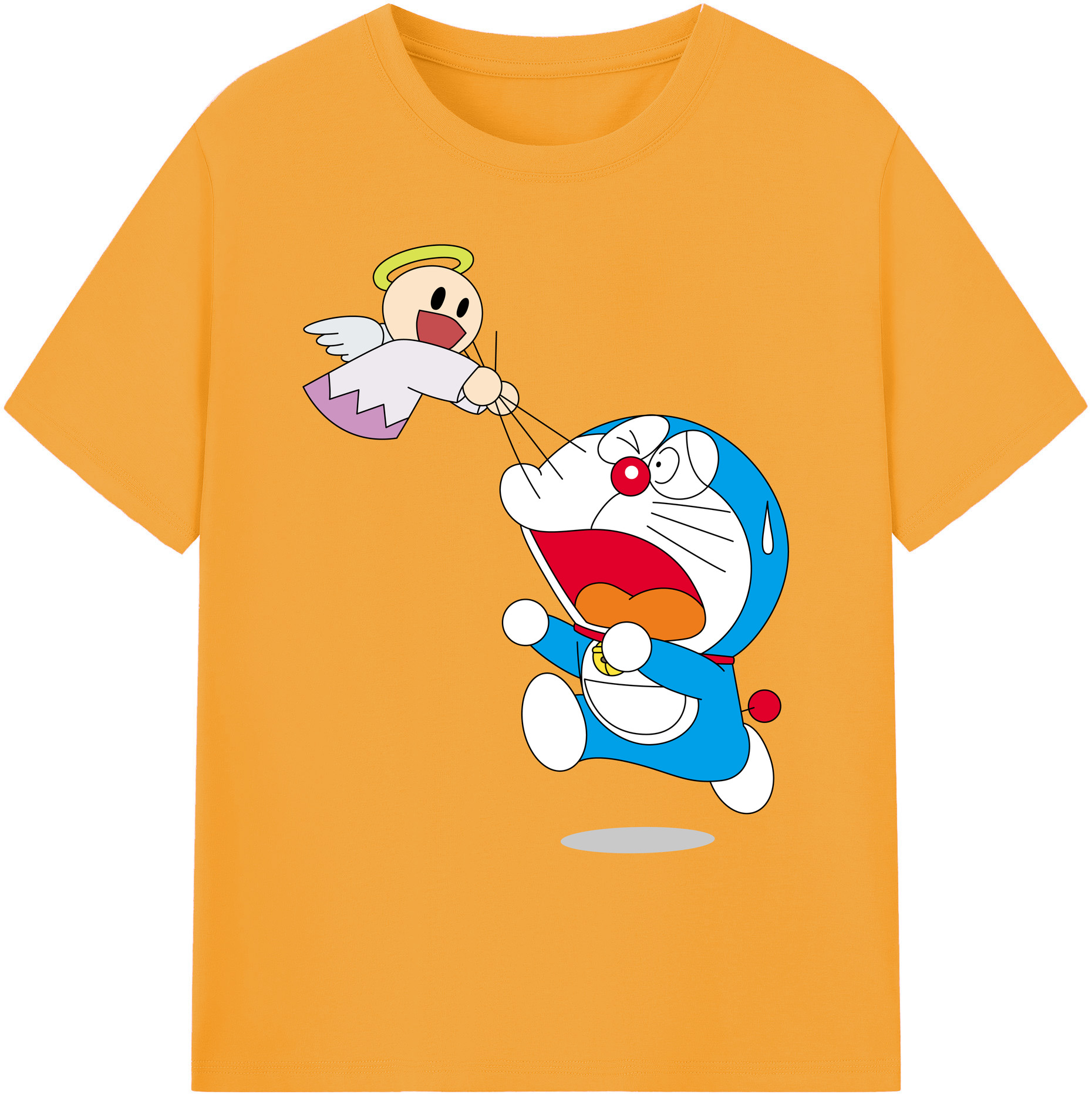 （画像用） ドラえもん Doraemon 綿100％ メンズ半袖Tシャツ｜肌触りやわらか＆通気性