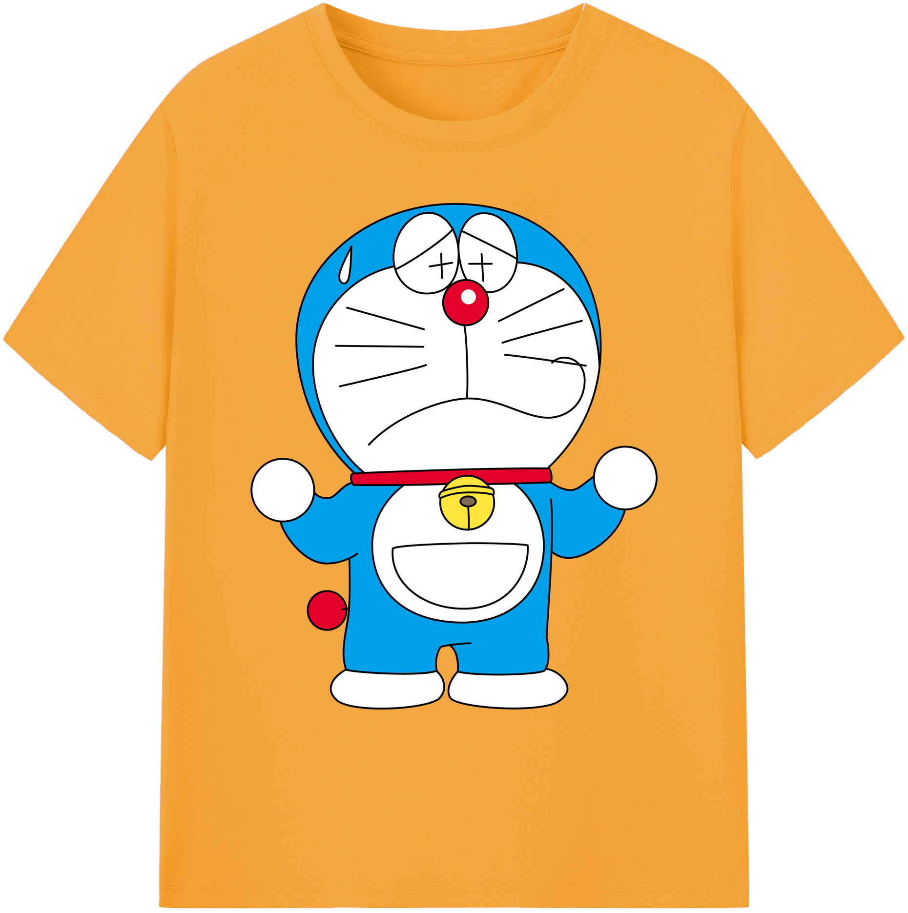 （画像用） ドラえもん Doraemon 綿100％ メンズ半袖Tシャツ｜肌触りやわらか＆通気性