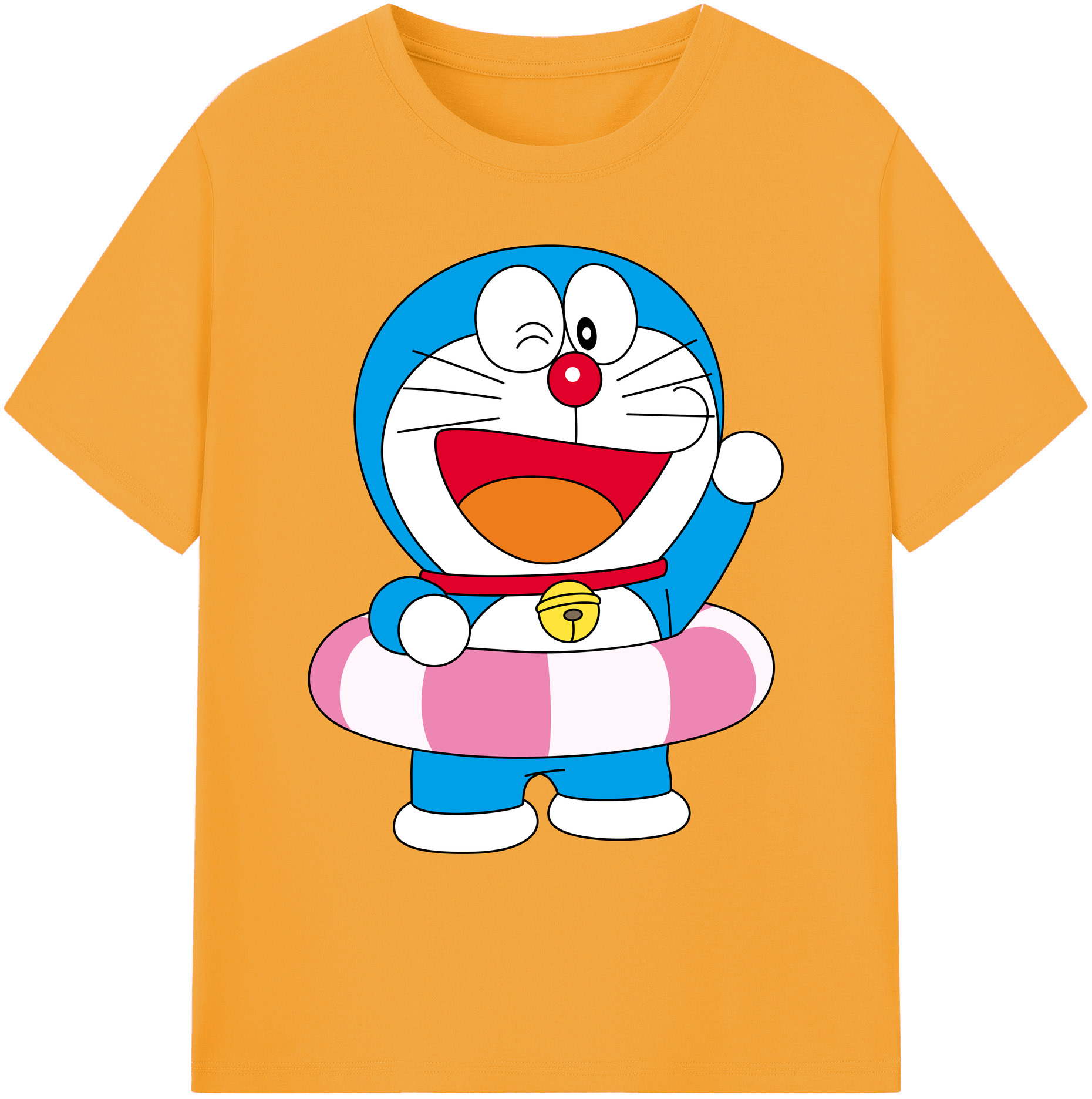 （画像用） ドラえもん Doraemon 綿100％ メンズ半袖Tシャツ｜肌触りやわらか＆通気性