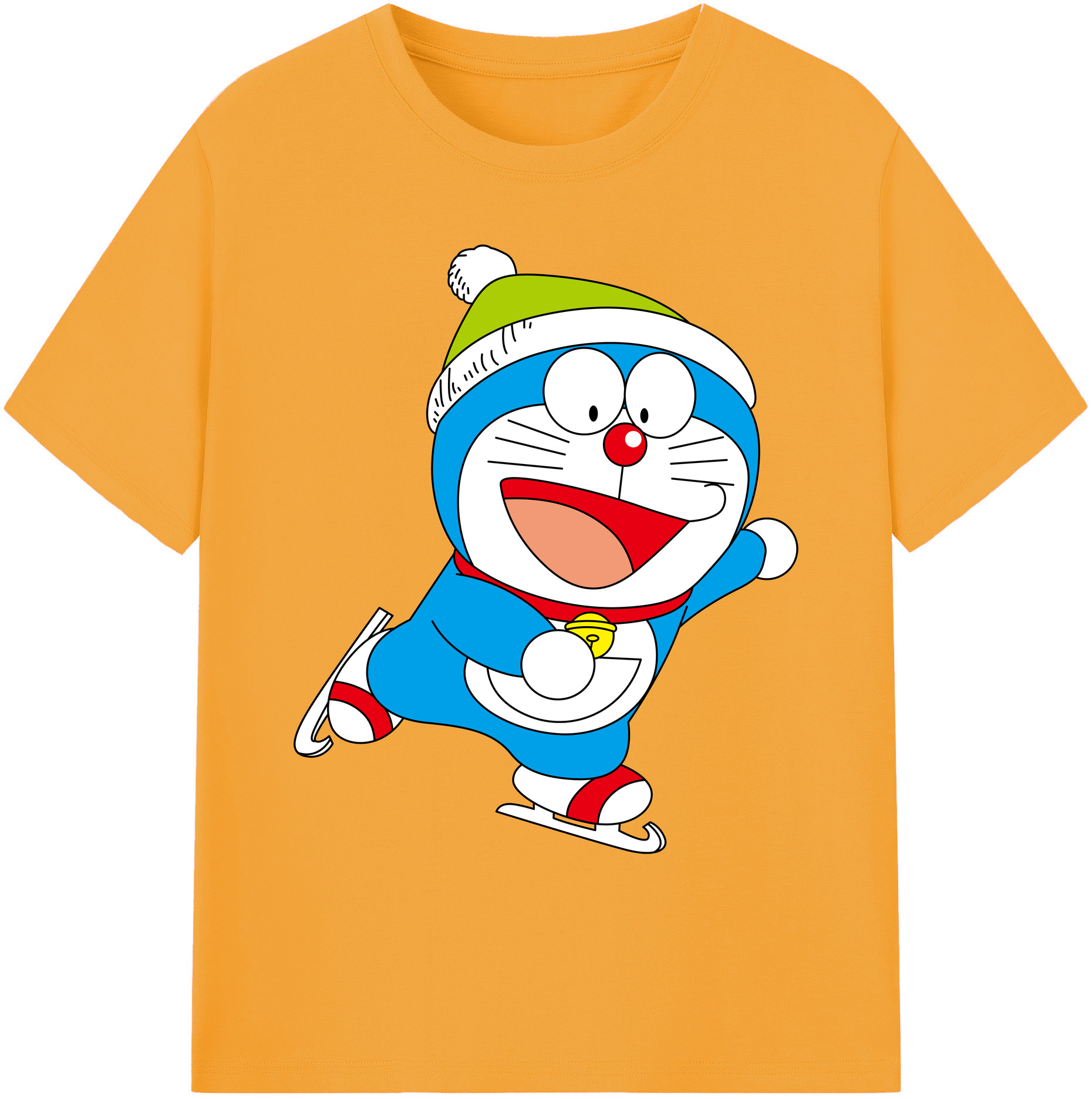 （画像用） ドラえもん Doraemon 綿100％ メンズ半袖Tシャツ｜肌触りやわらか＆通気性