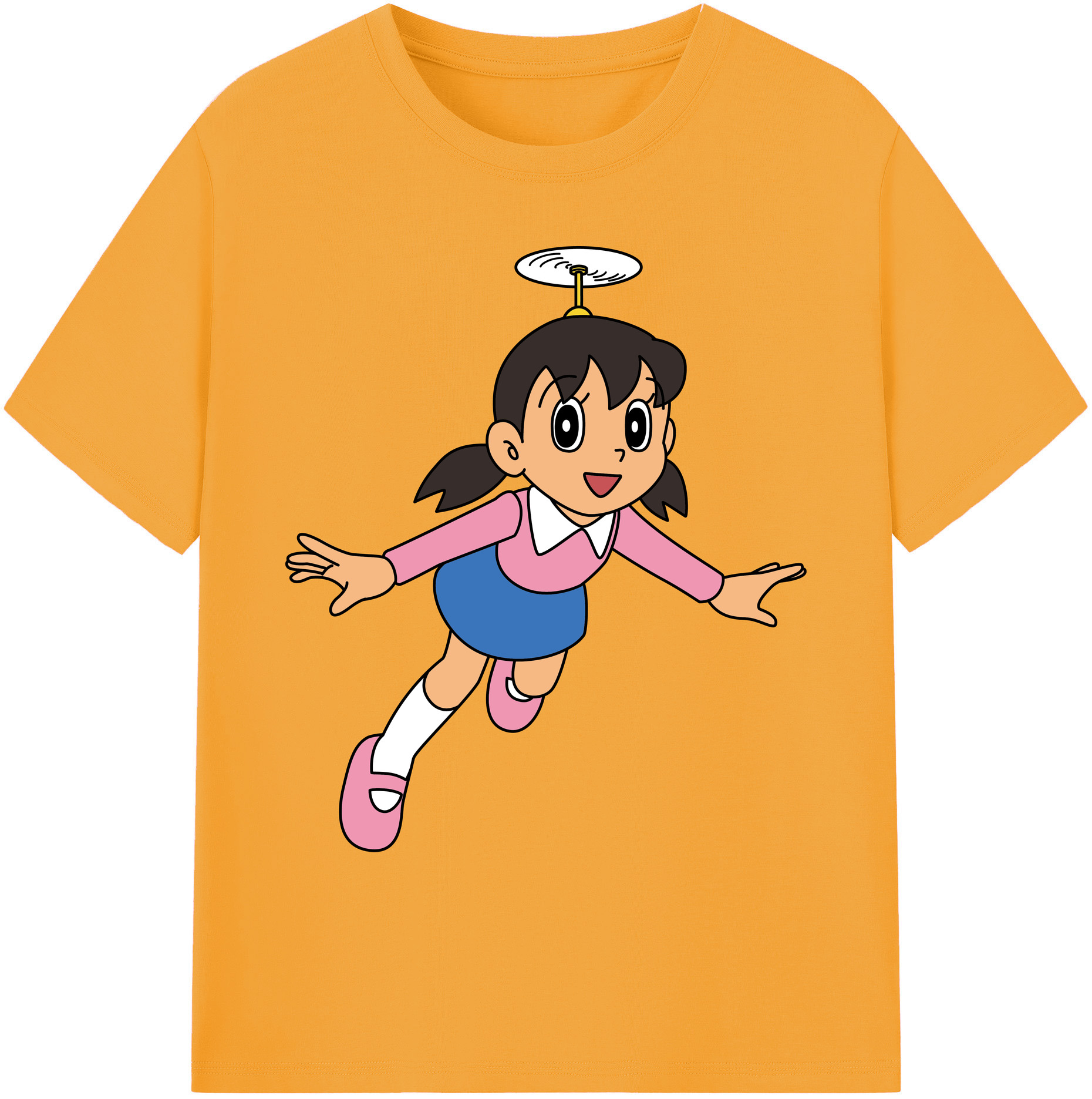 （画像用） ドラえもん みなもと しずか Doraemon Shizuka Minamoto 綿100％ メンズ半袖Tシャツ｜肌触りやわらか＆通気性