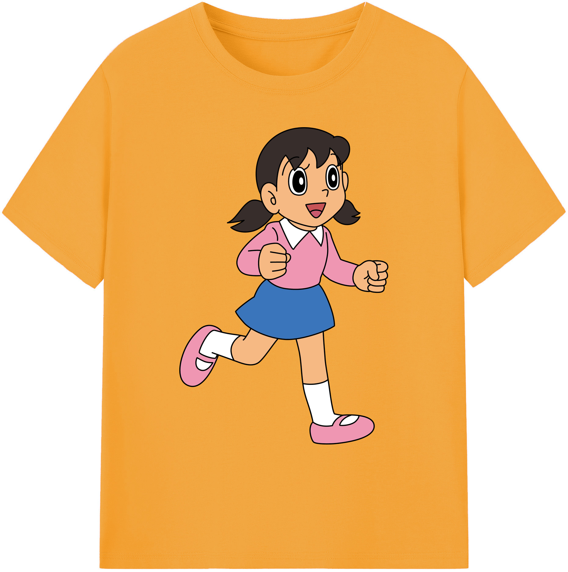 （画像用） ドラえもん みなもと しずか Doraemon Shizuka Minamoto 綿100％ メンズ半袖Tシャツ｜肌触りやわらか＆通気性