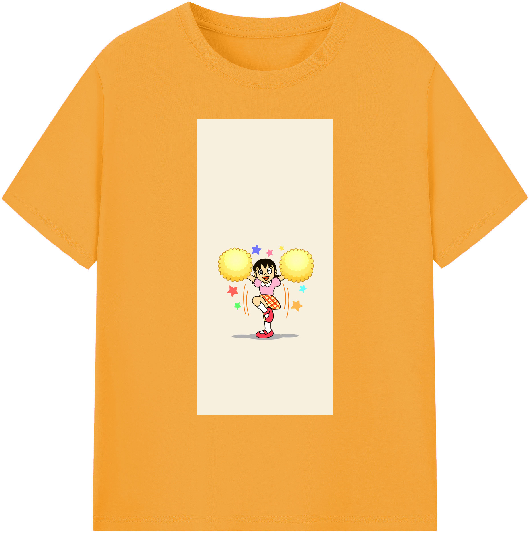 （画像用） ドラえもん みなもと しずか Doraemon Shizuka Minamoto 綿100％ メンズ半袖Tシャツ｜肌触りやわらか＆通気性