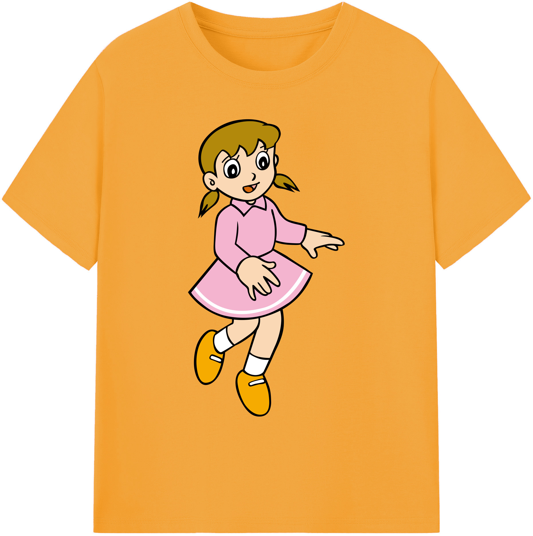（画像用） ドラえもん みなもと しずか Doraemon Shizuka Minamoto 綿100％ メンズ半袖Tシャツ｜肌触りやわらか＆通気性