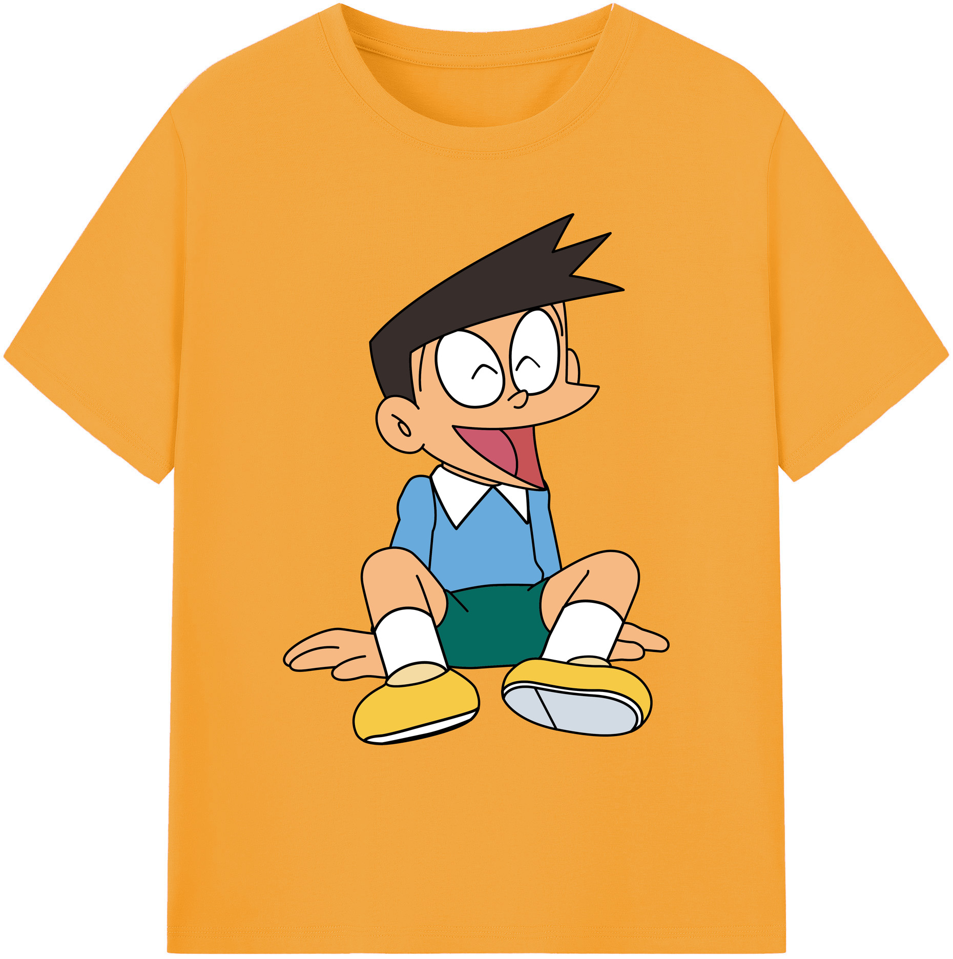 （画像用） ドラえもん 骨川 スネ夫 Doraemon Honekawa Suneo 綿100％ メンズ半袖Tシャツ｜肌触りやわらか＆通気性
