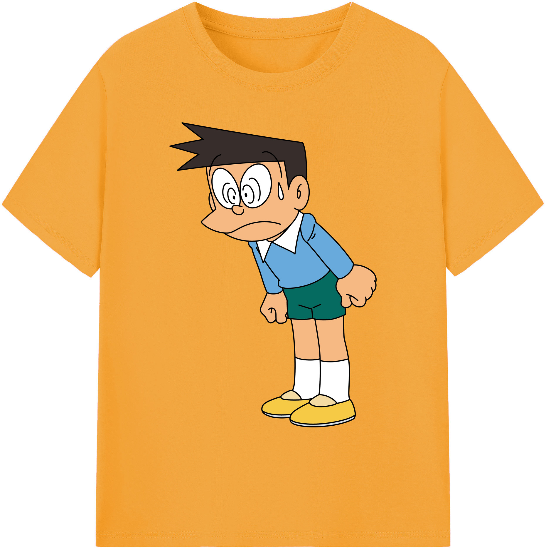 （画像用） ドラえもん 骨川 スネ夫 Doraemon Honekawa Suneo 綿100％ メンズ半袖Tシャツ｜肌触りやわらか＆通気性