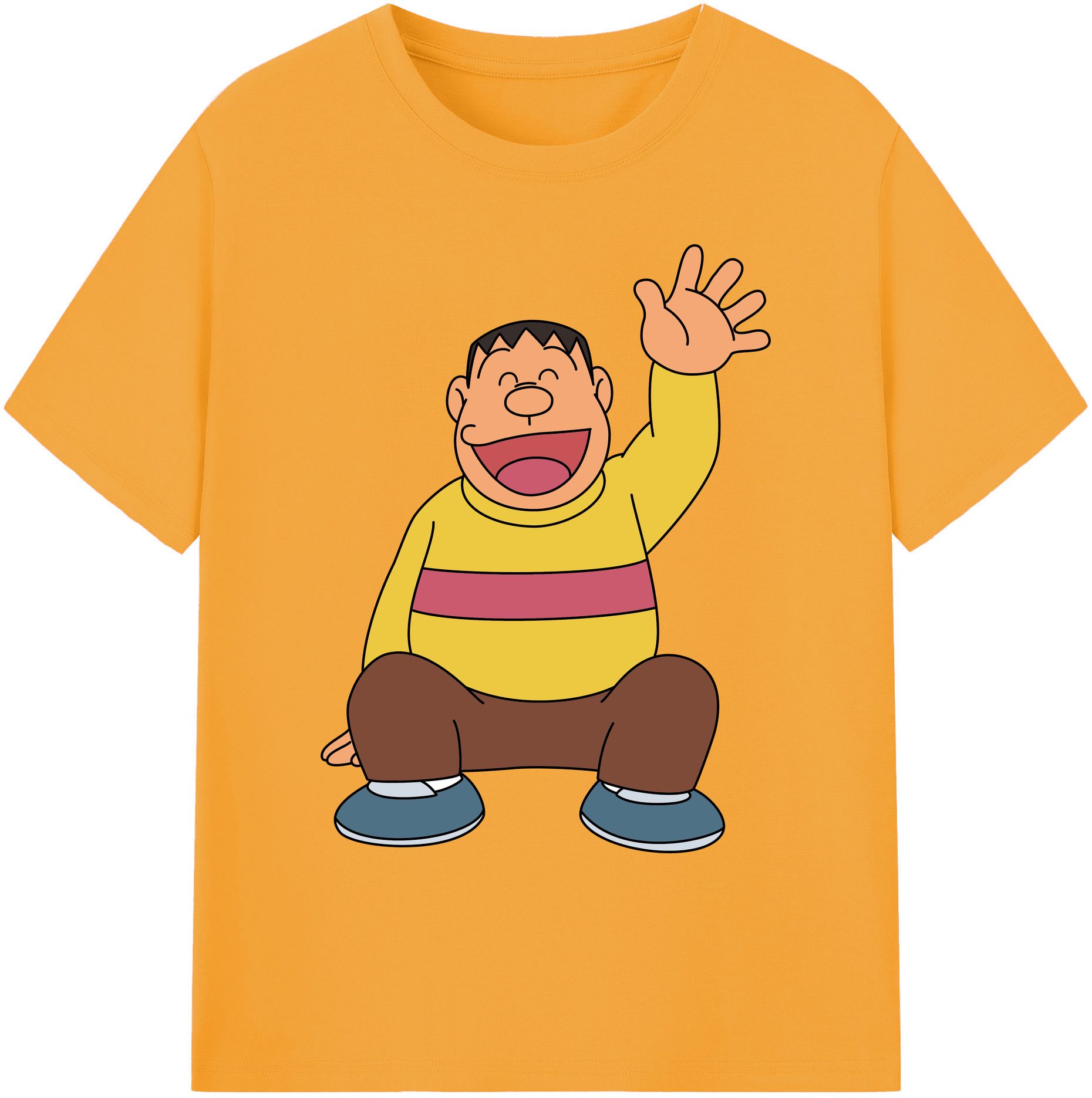 （画像用） ドラえもん 剛田武 Doraemon Gouta Takeshi 綿100％ メンズ半袖Tシャツ｜肌触りやわらか＆通気性
